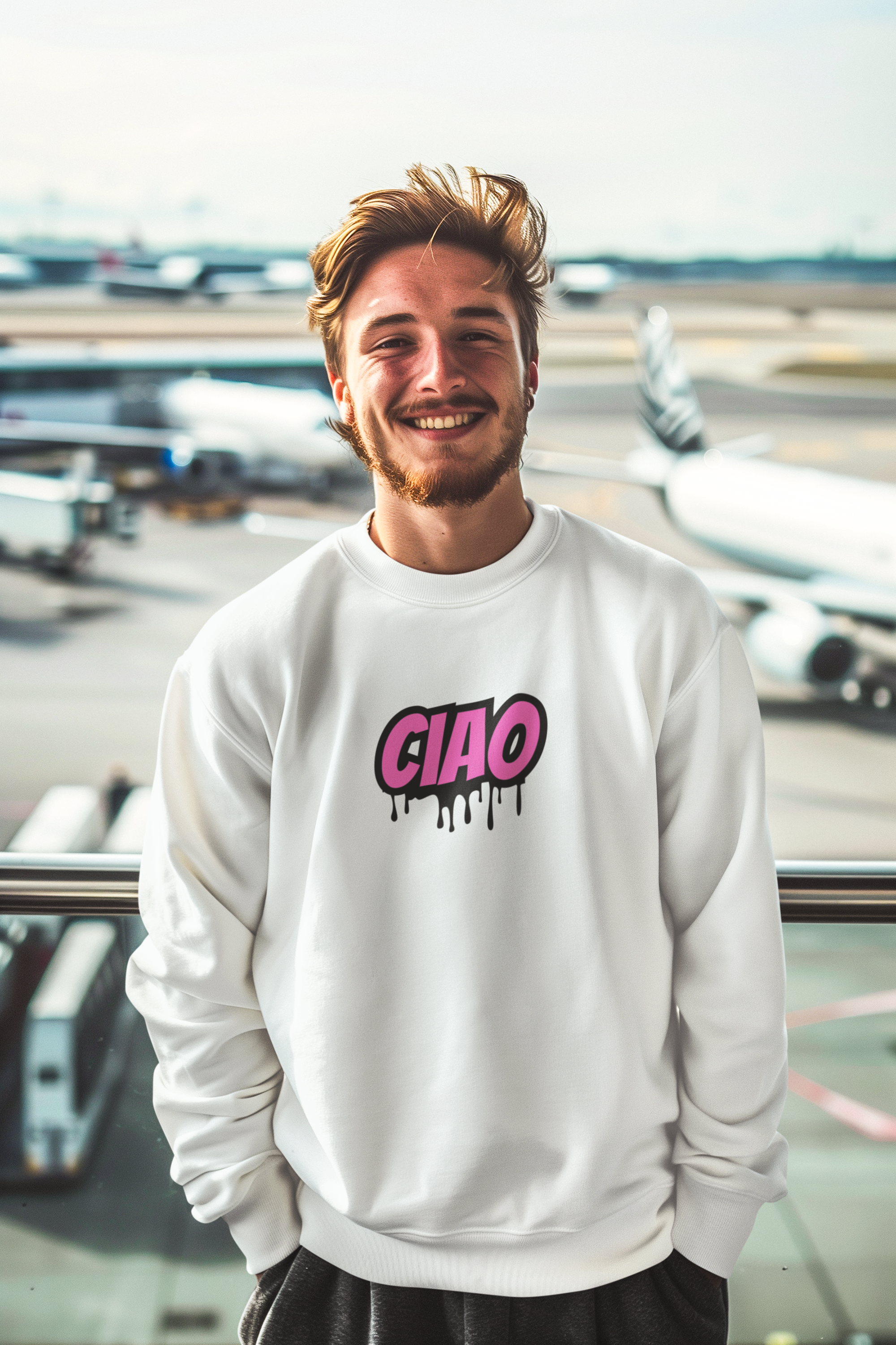 Ciao Drip Organic Unisex Raglan Sweatshirt