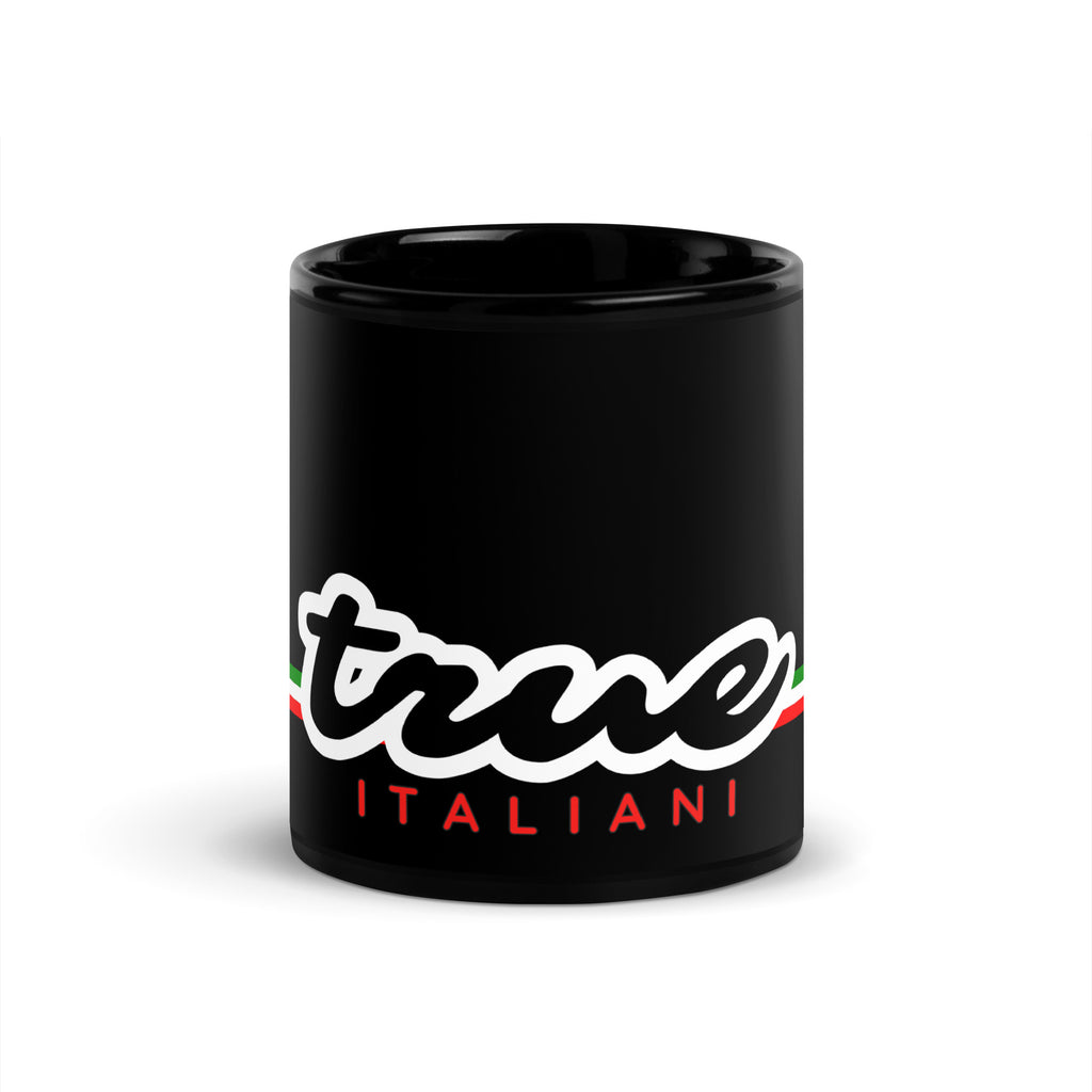 True Italiani Black Ceramic Mug
