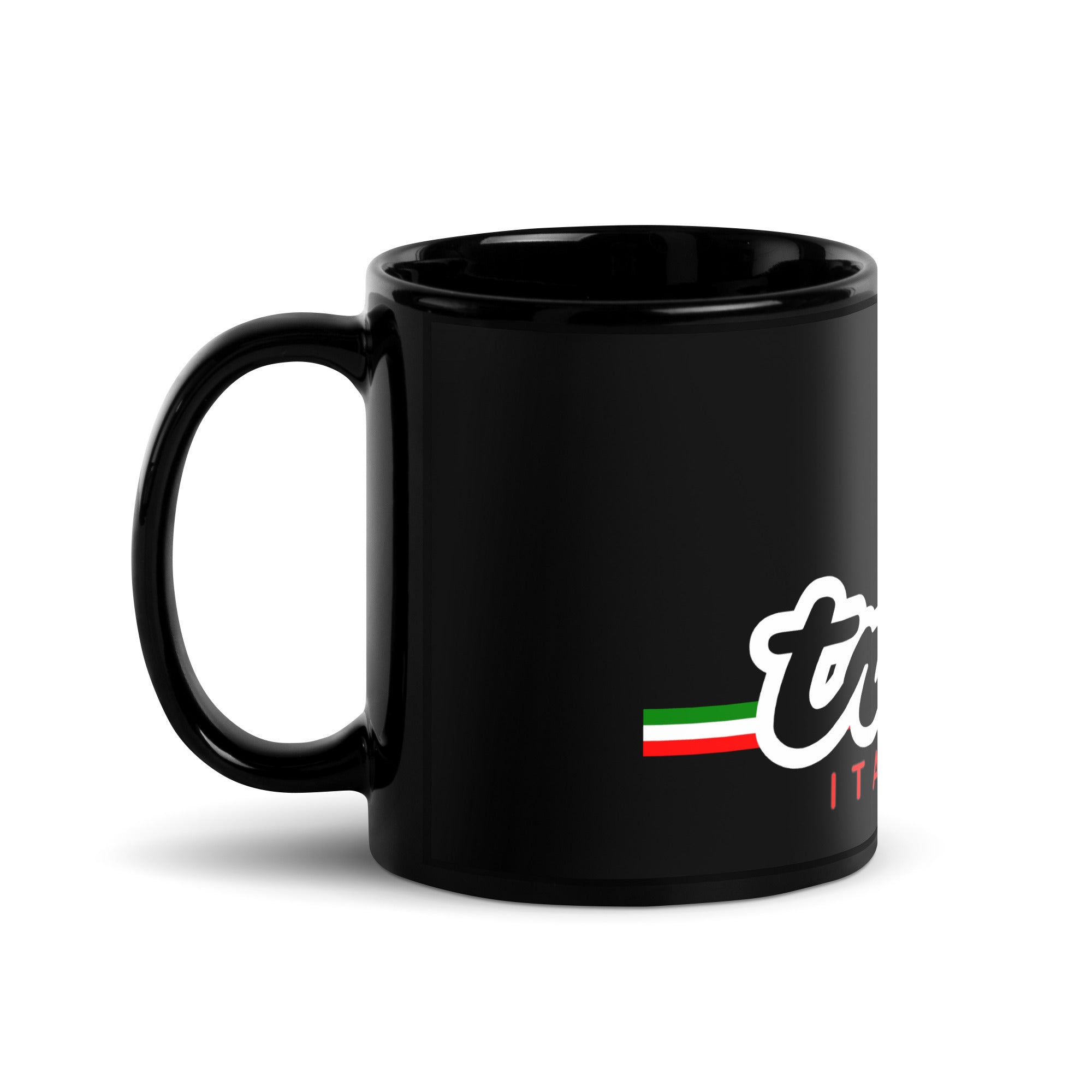 True Italiani Black Ceramic Mug
