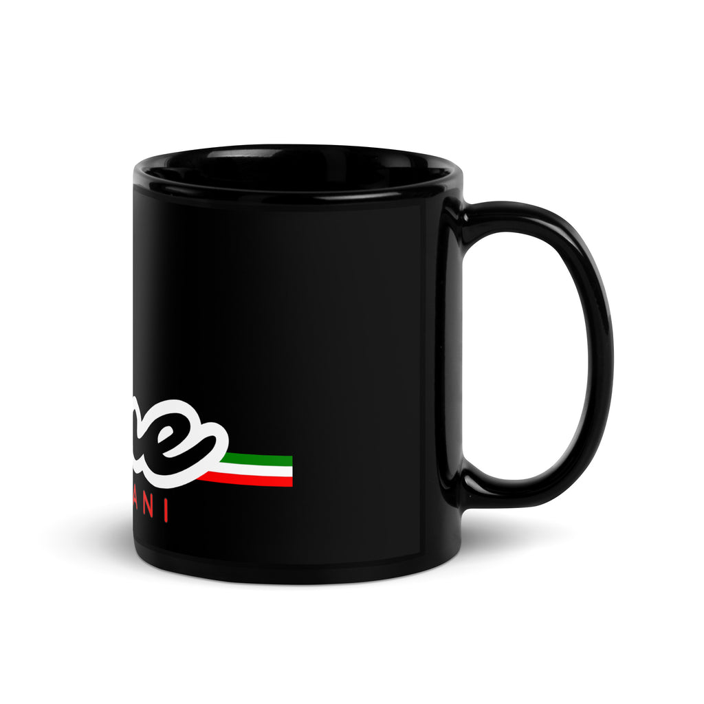 True Italiani Black Ceramic Mug