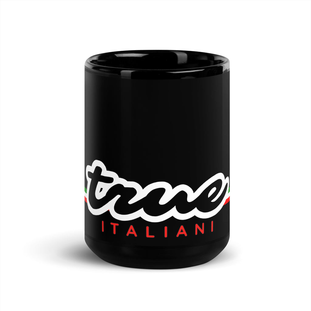 True Italiani Black Ceramic Mug