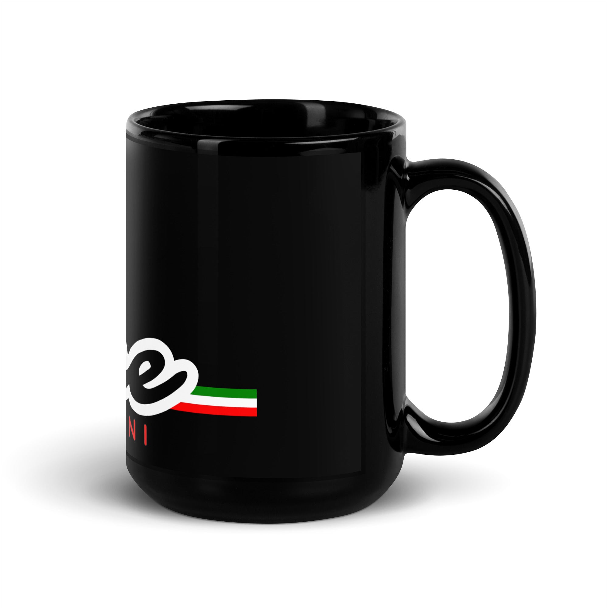 True Italiani Black Ceramic Mug