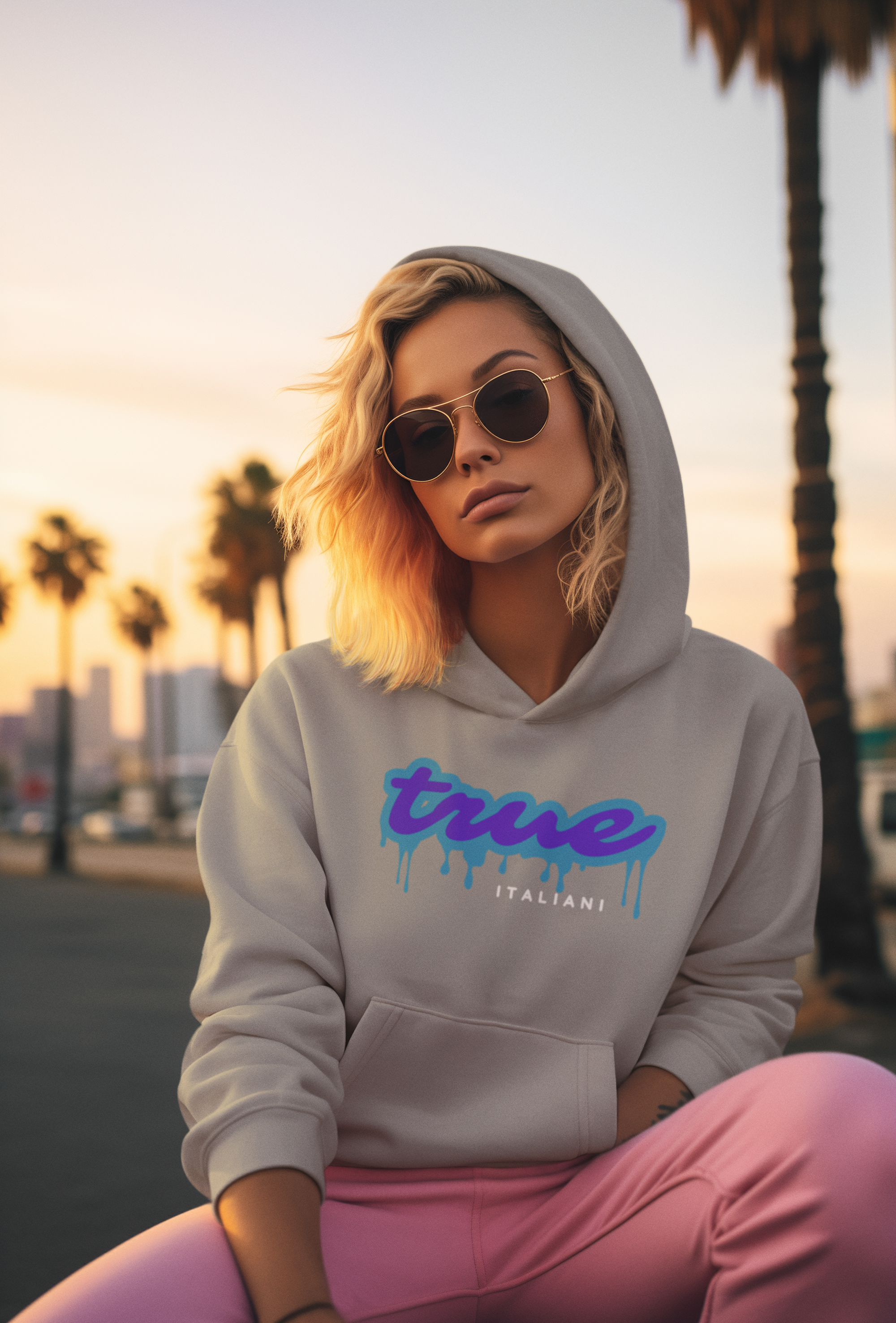 Il Viola E Il Blu Drip Unisex Hoodie