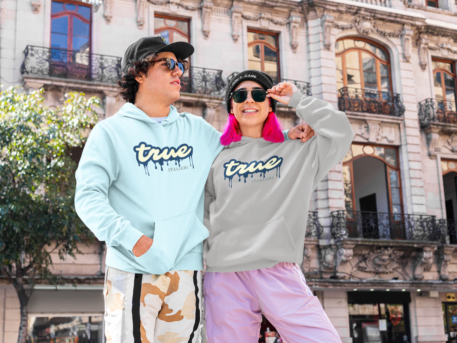 Il Blu E Il Crema Unisex Drip Hoodie