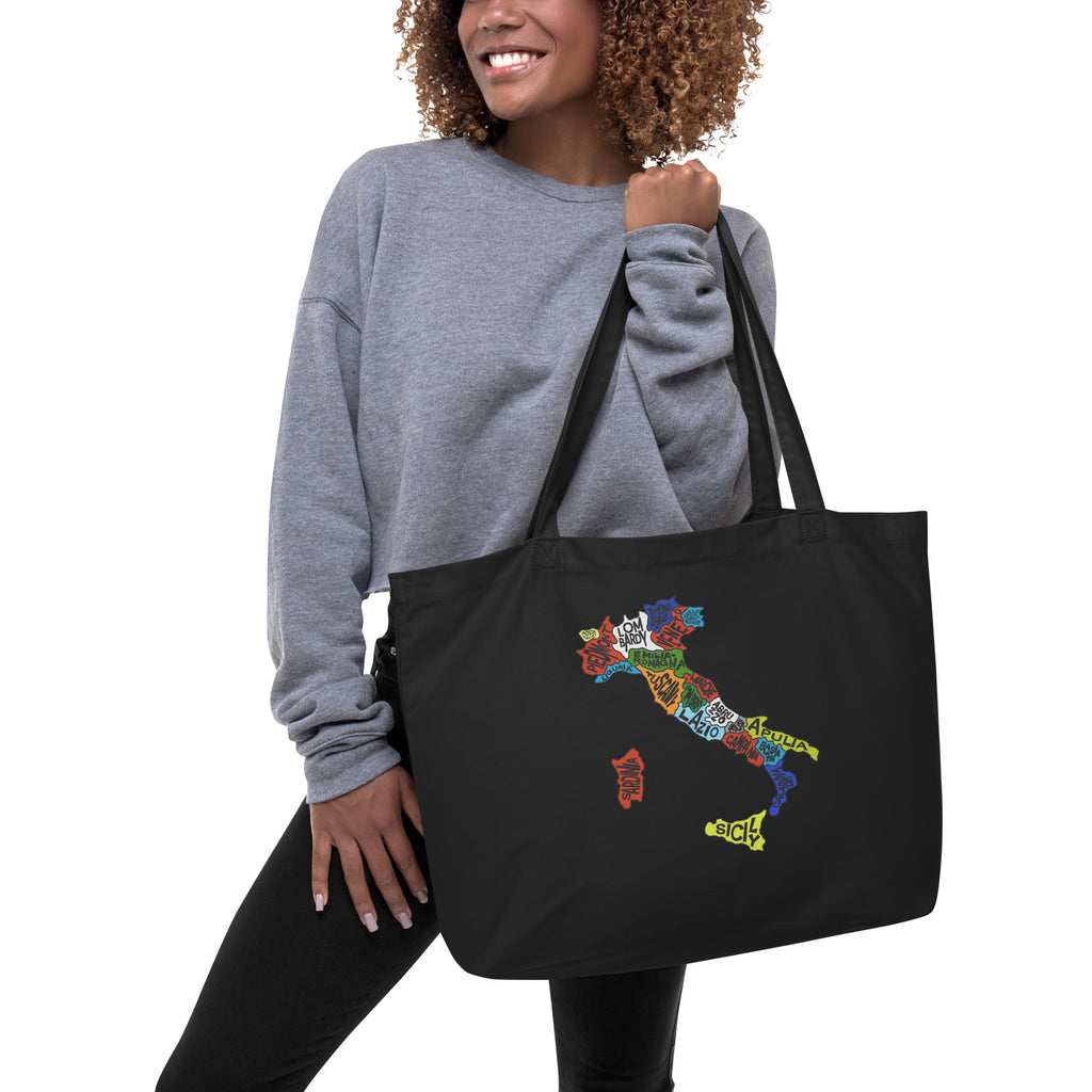Regional Map Large Organic Tote Bag