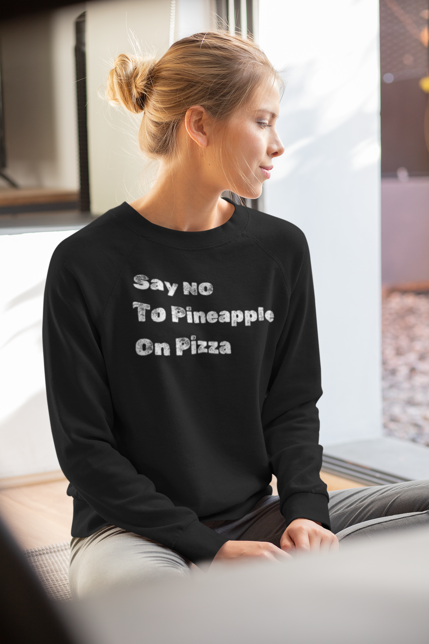 No Pineapple On Pizza Unisex Organic Crewneck