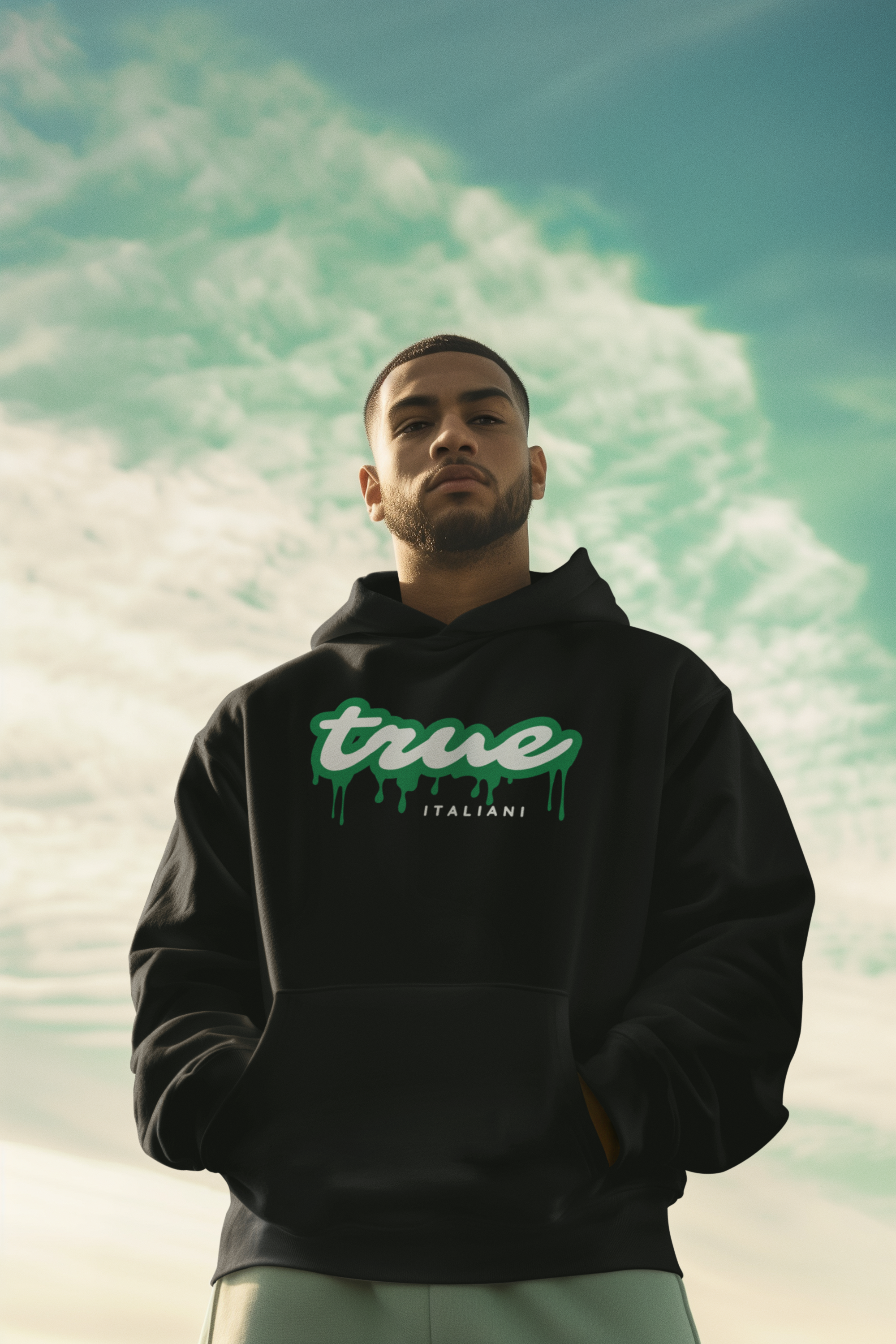 Il Verde E Il Bianco Unisex Drip Hoodie