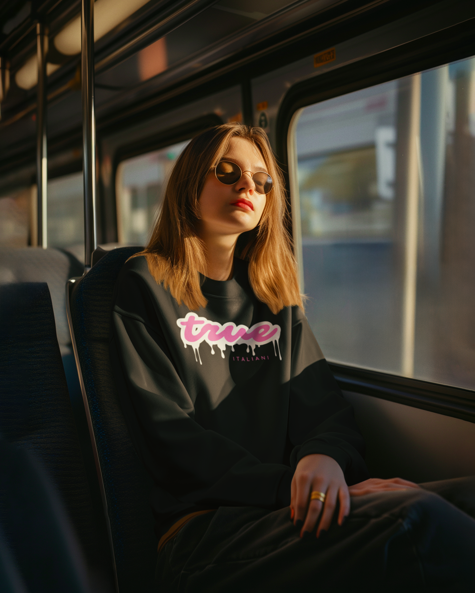 Il Bianco E Il Rosa Drip Organic Unisex Crewneck