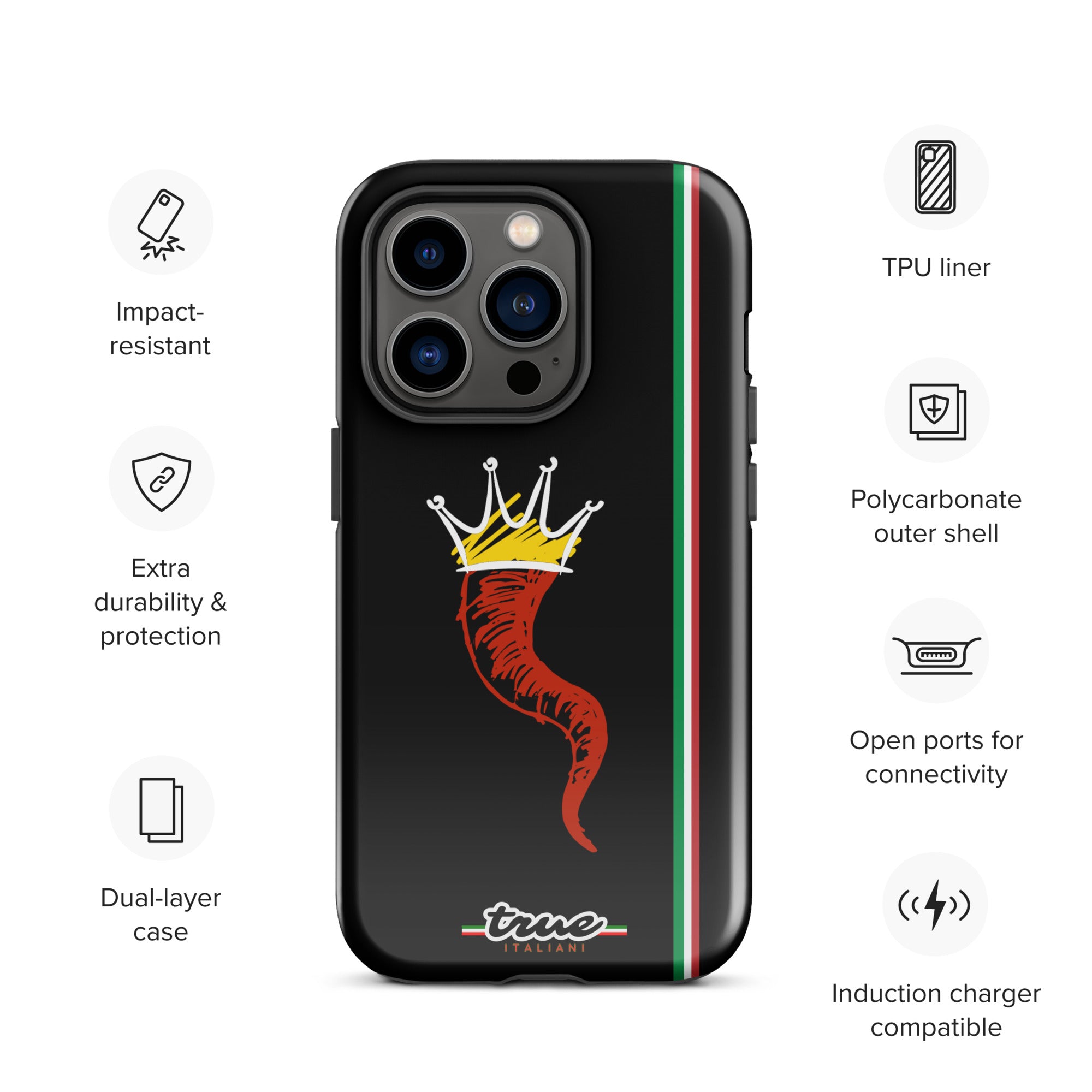 True Italiani Cornecello Tough Case for iPhone®