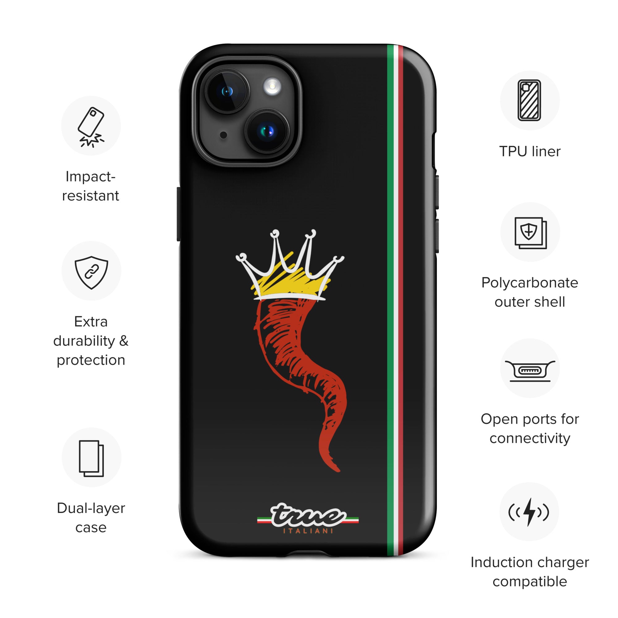 True Italiani Cornecello Tough Case for iPhone®