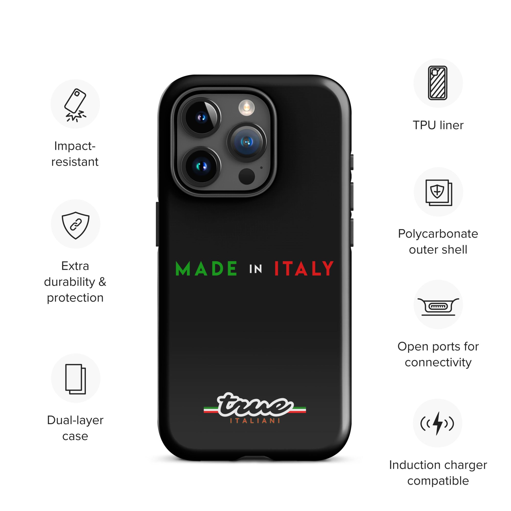 True Italiani Made In Italy Tough Case for iPhone®