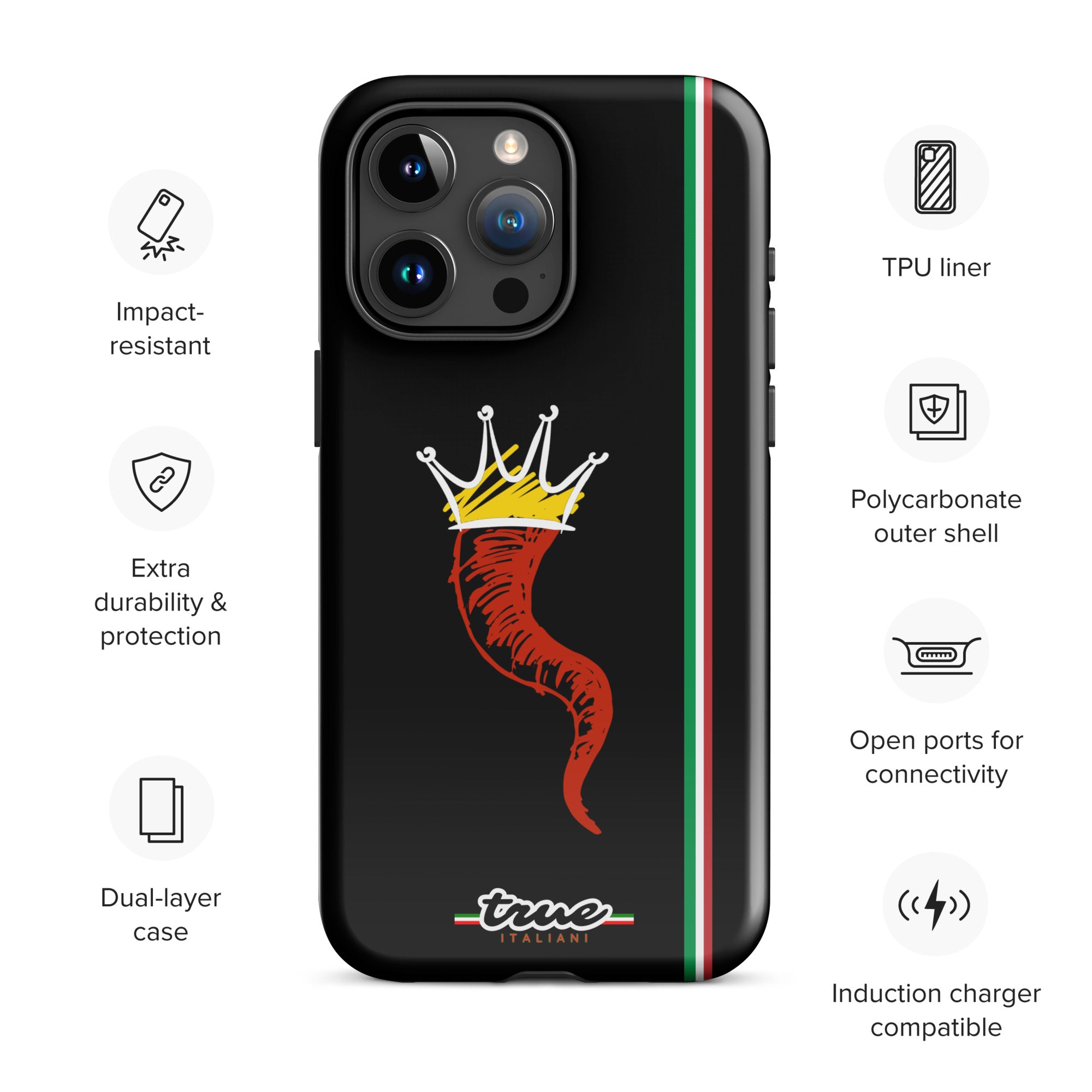 True Italiani Cornecello Tough Case for iPhone®
