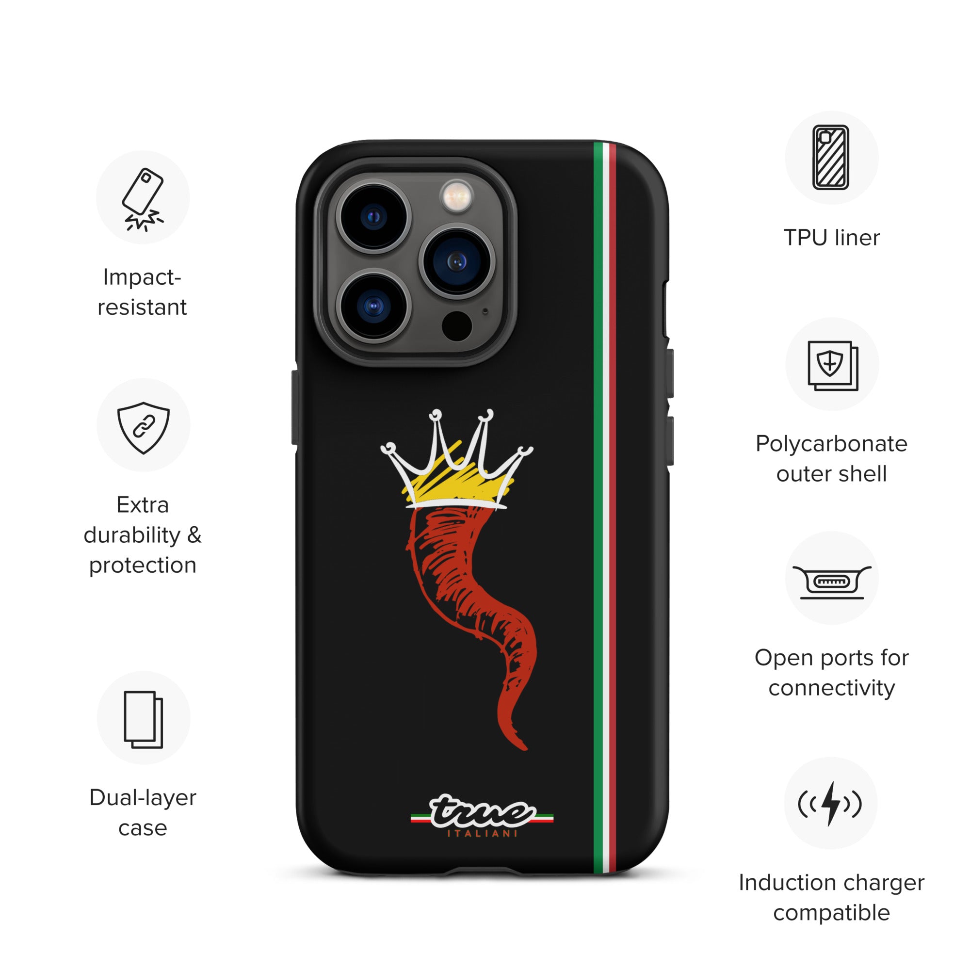 True Italiani Cornecello Tough Case for iPhone®