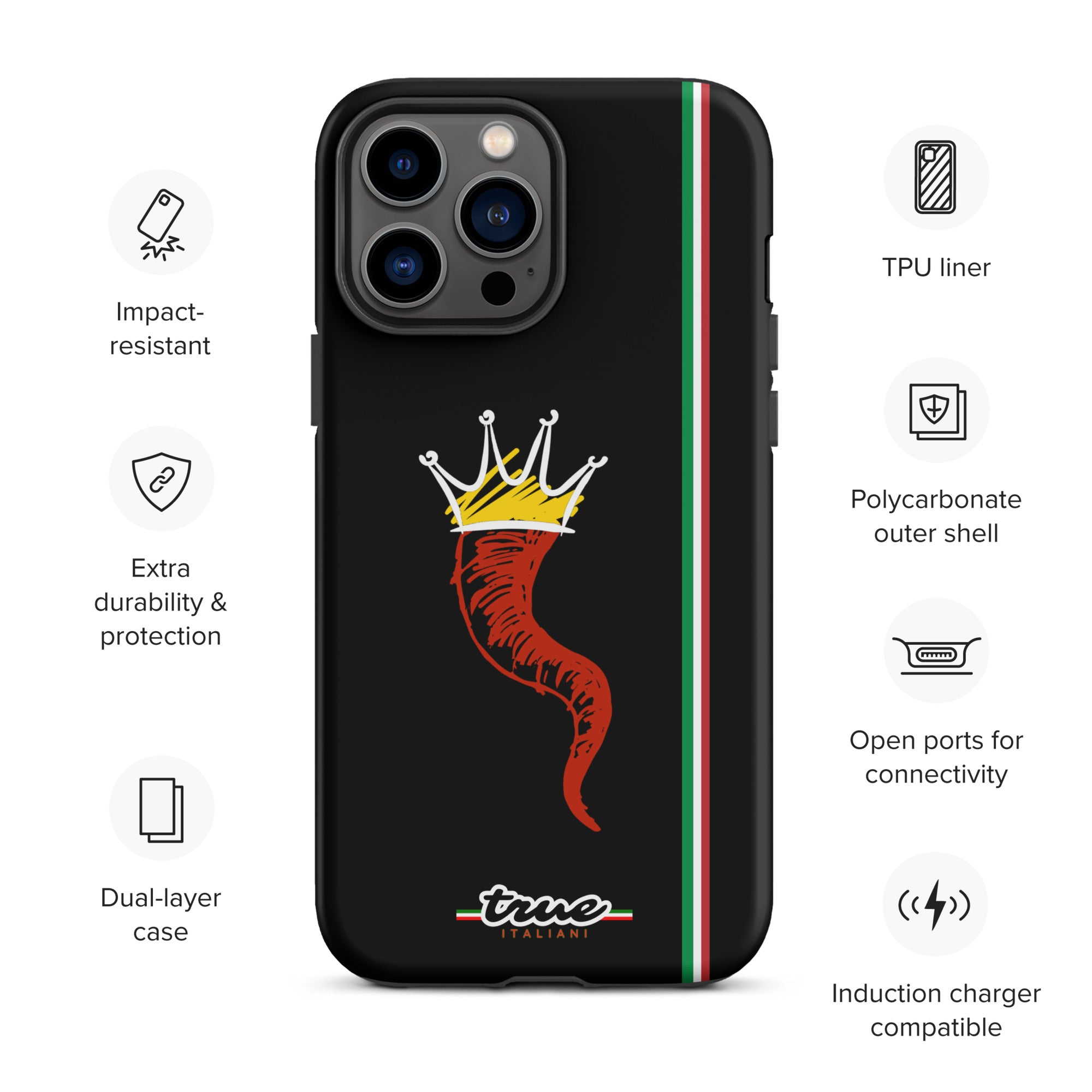 True Italiani Cornecello Tough Case for iPhone®