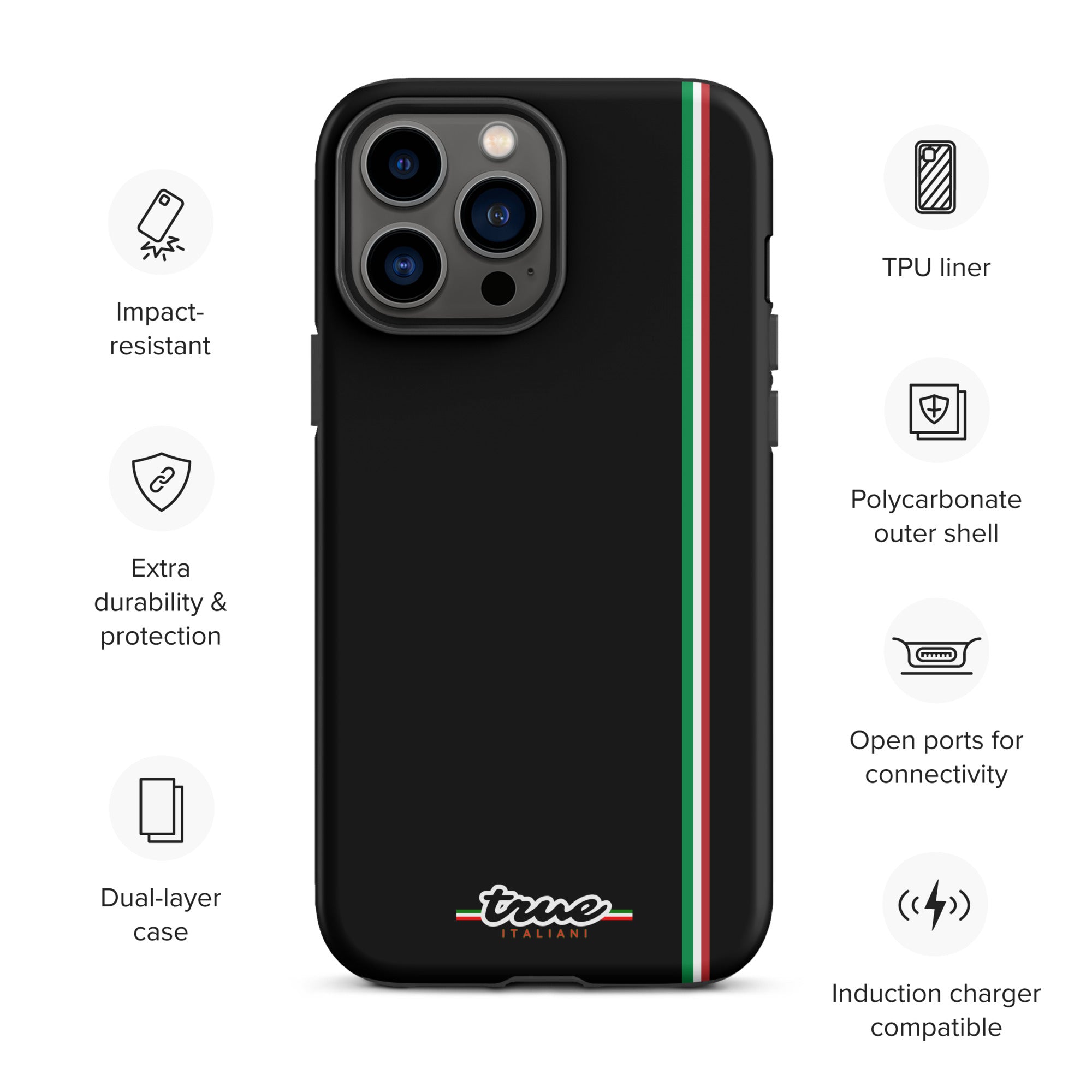 True Italiani Stripe Tough Case for iPhone®