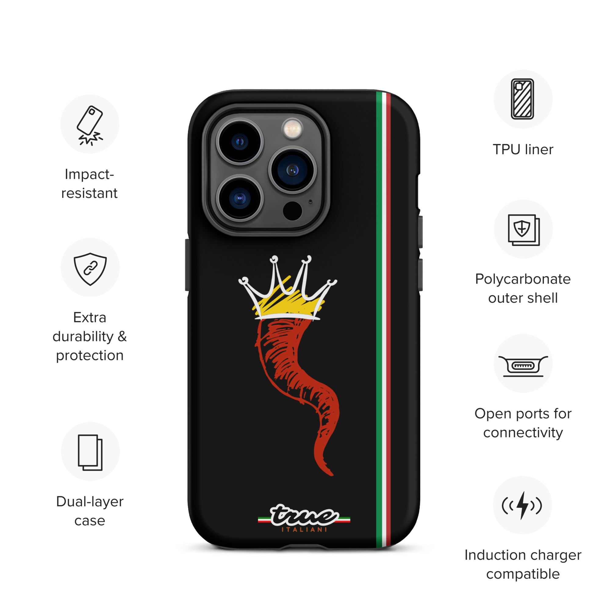 True Italiani Cornecello Tough Case for iPhone®