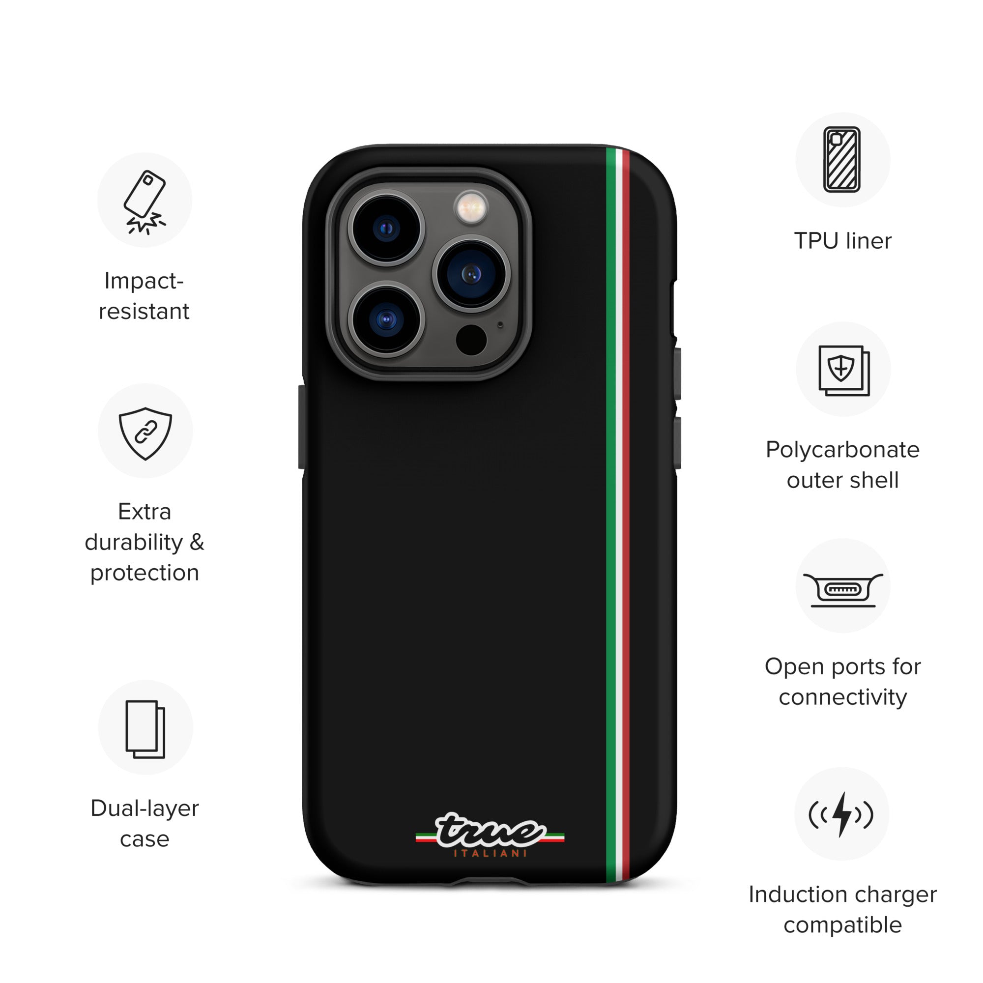 True Italiani Stripe Tough Case for iPhone®