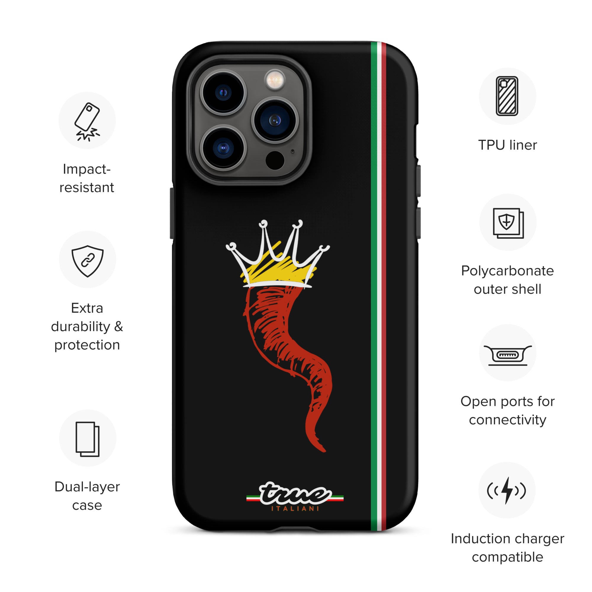 True Italiani Cornecello Tough Case for iPhone®