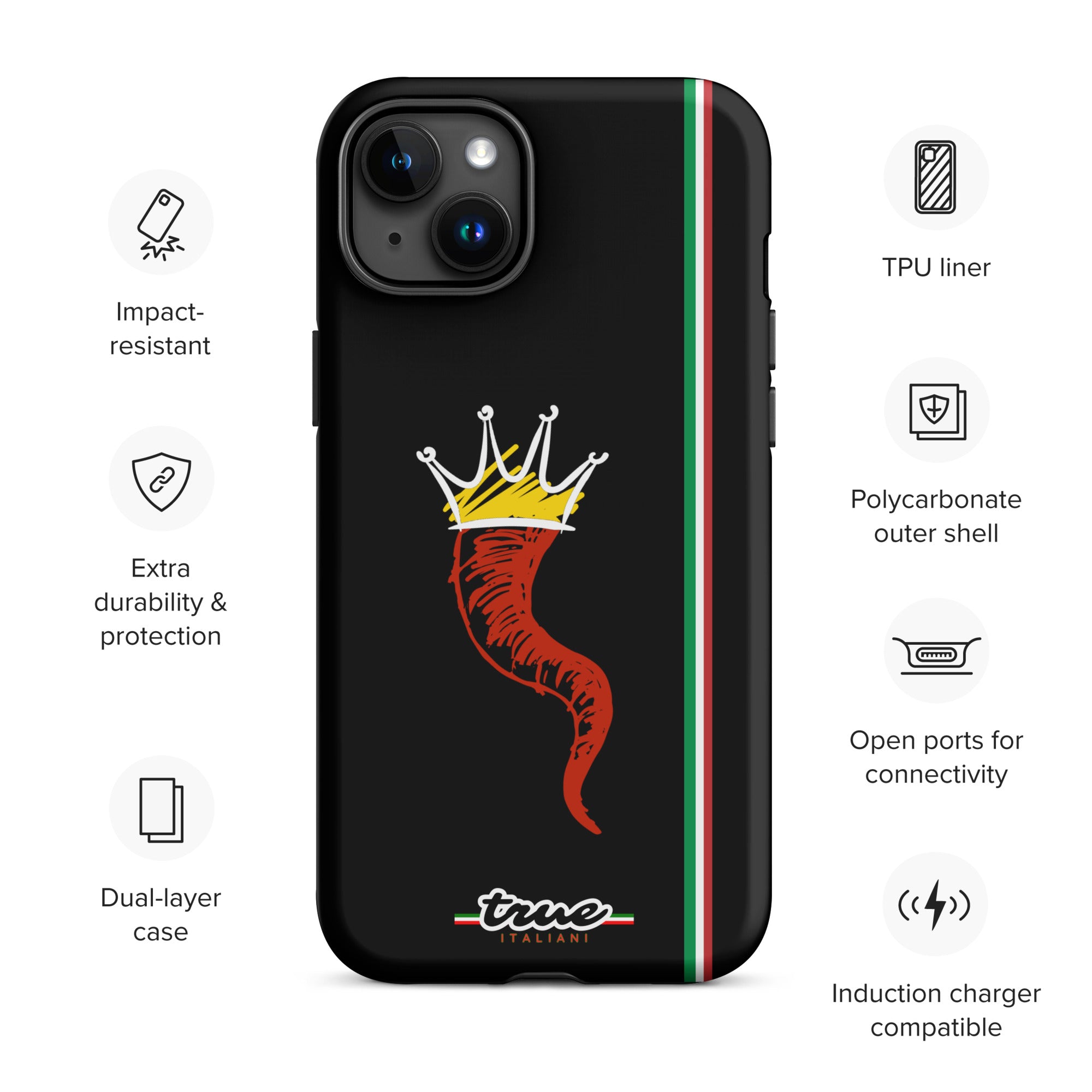True Italiani Cornecello Tough Case for iPhone®