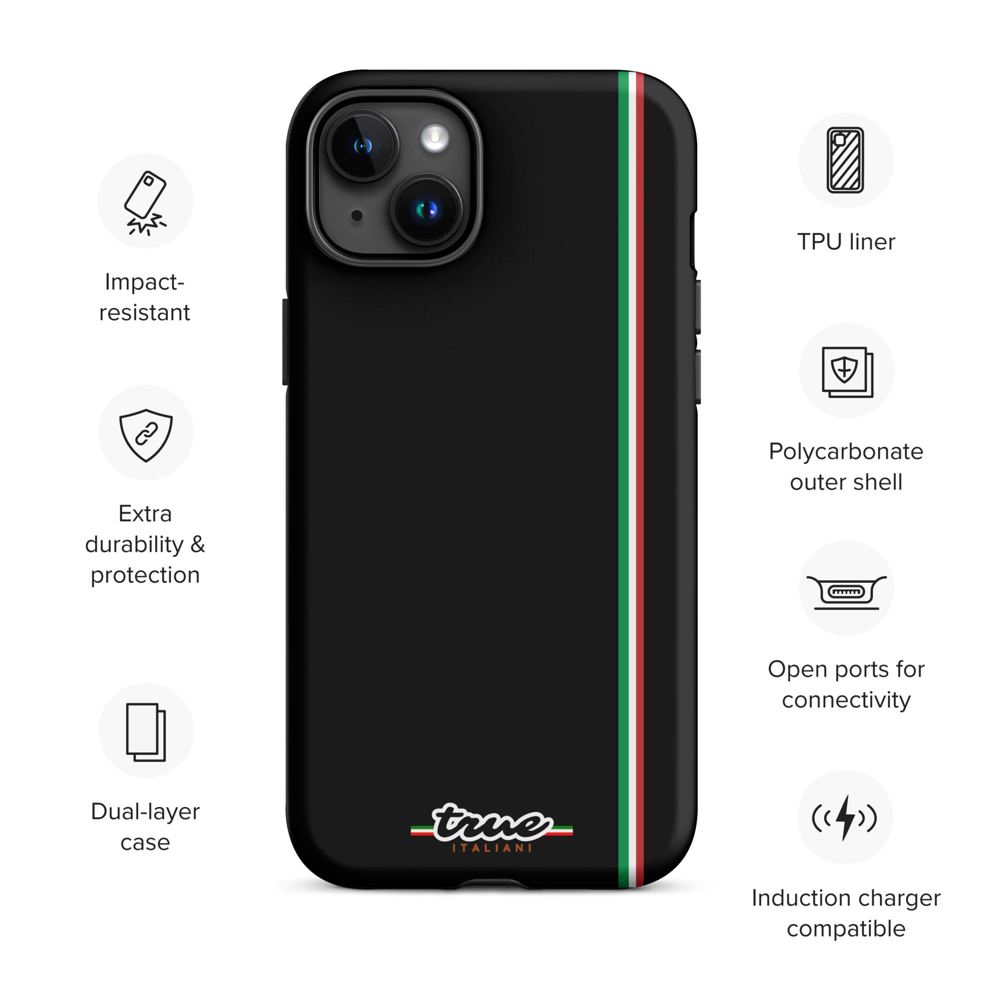True Italiani Stripe Tough Case for iPhone®