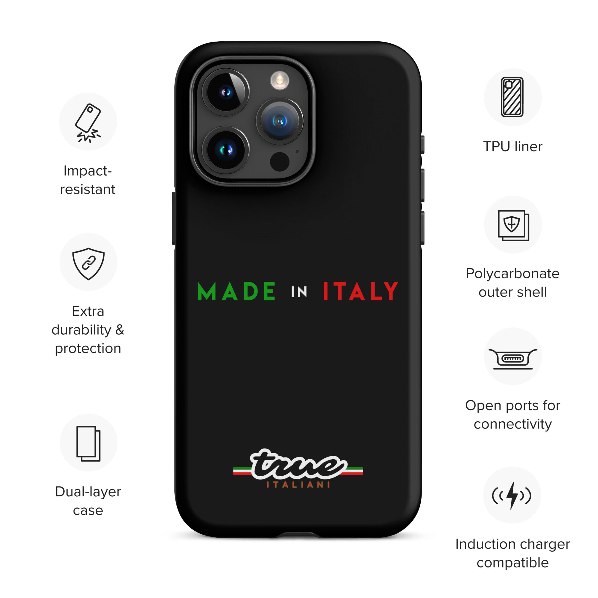 True Italiani Made In Italy Tough Case for iPhone®