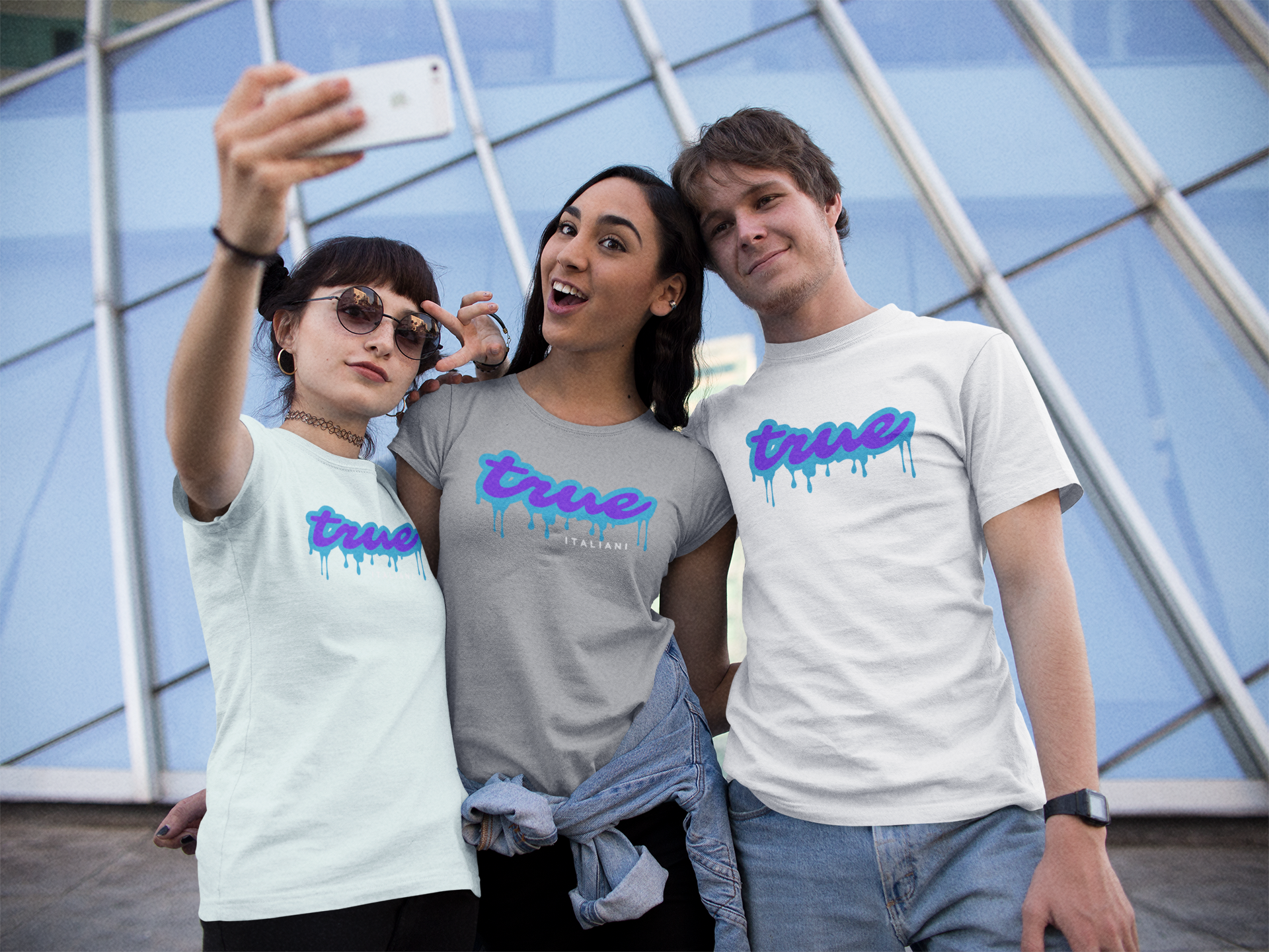 Il Blu E Il Viola Unisex Drip Tee