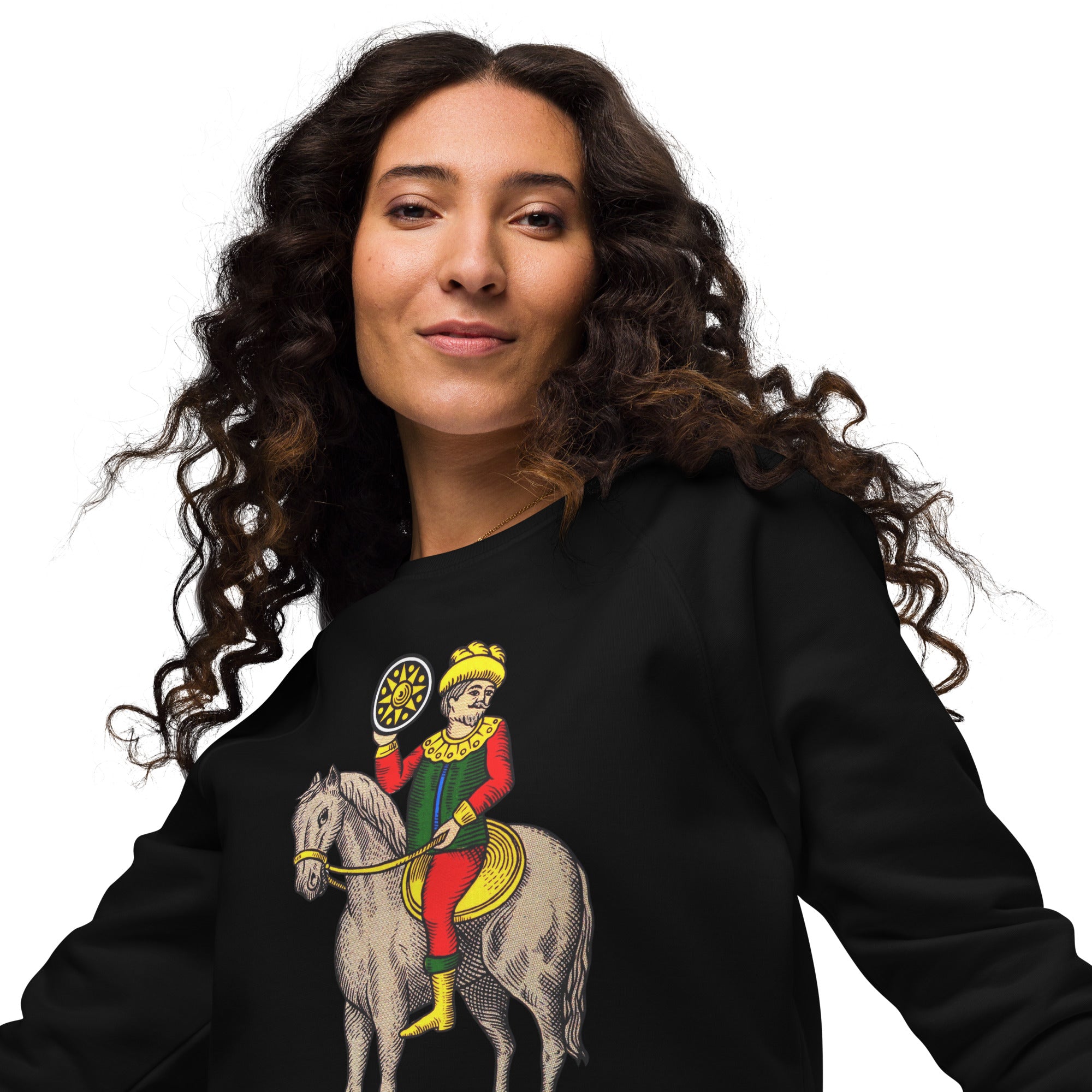 Scopa Nove di Denari Unisex Organic Raglan Sweatshirt