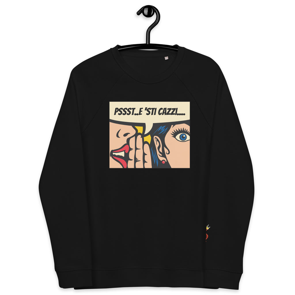 Pssst..These... Unisex Organic Raglan Sweatshirt