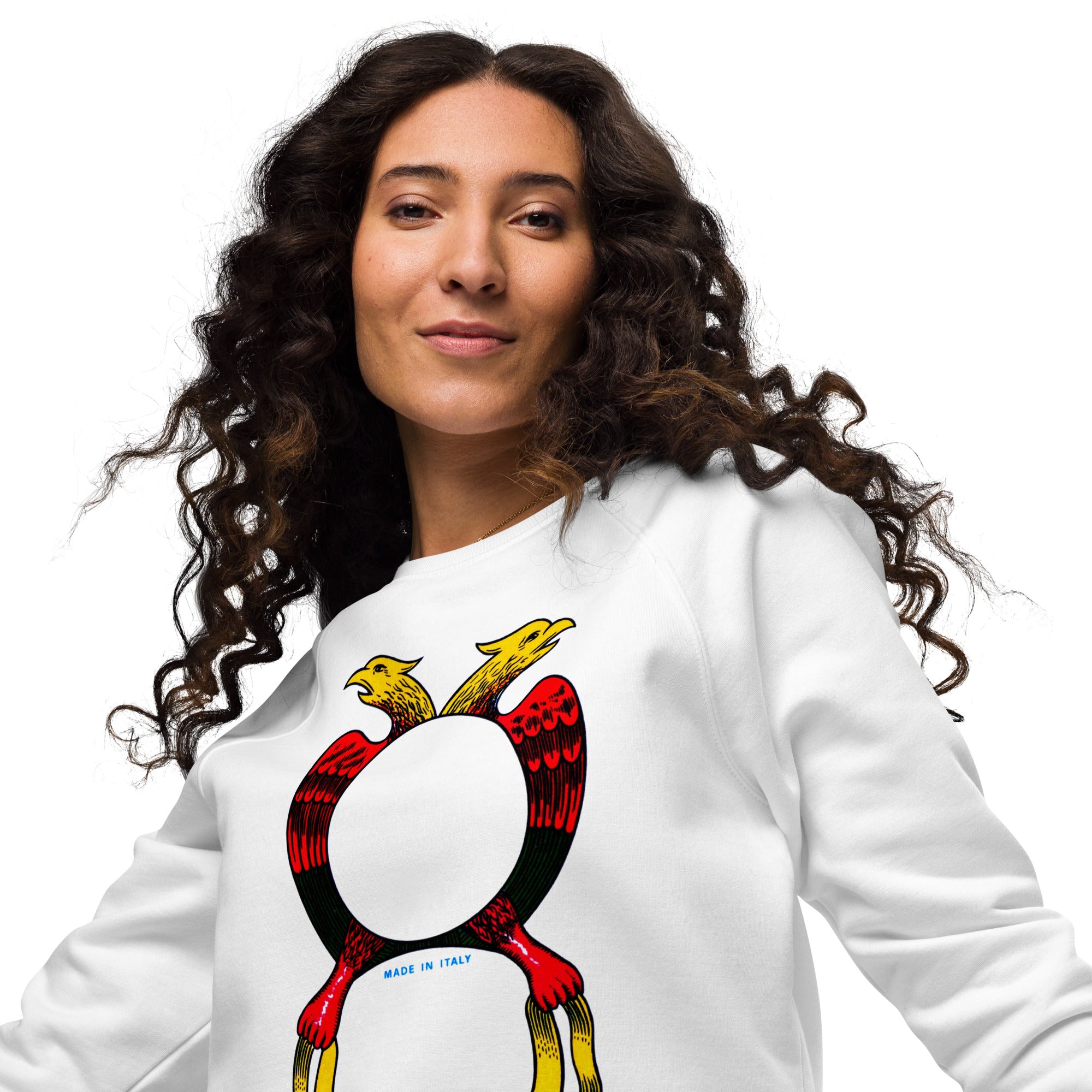 Scopa Asso di Denari Unisex Organic Raglan Sweatshirt