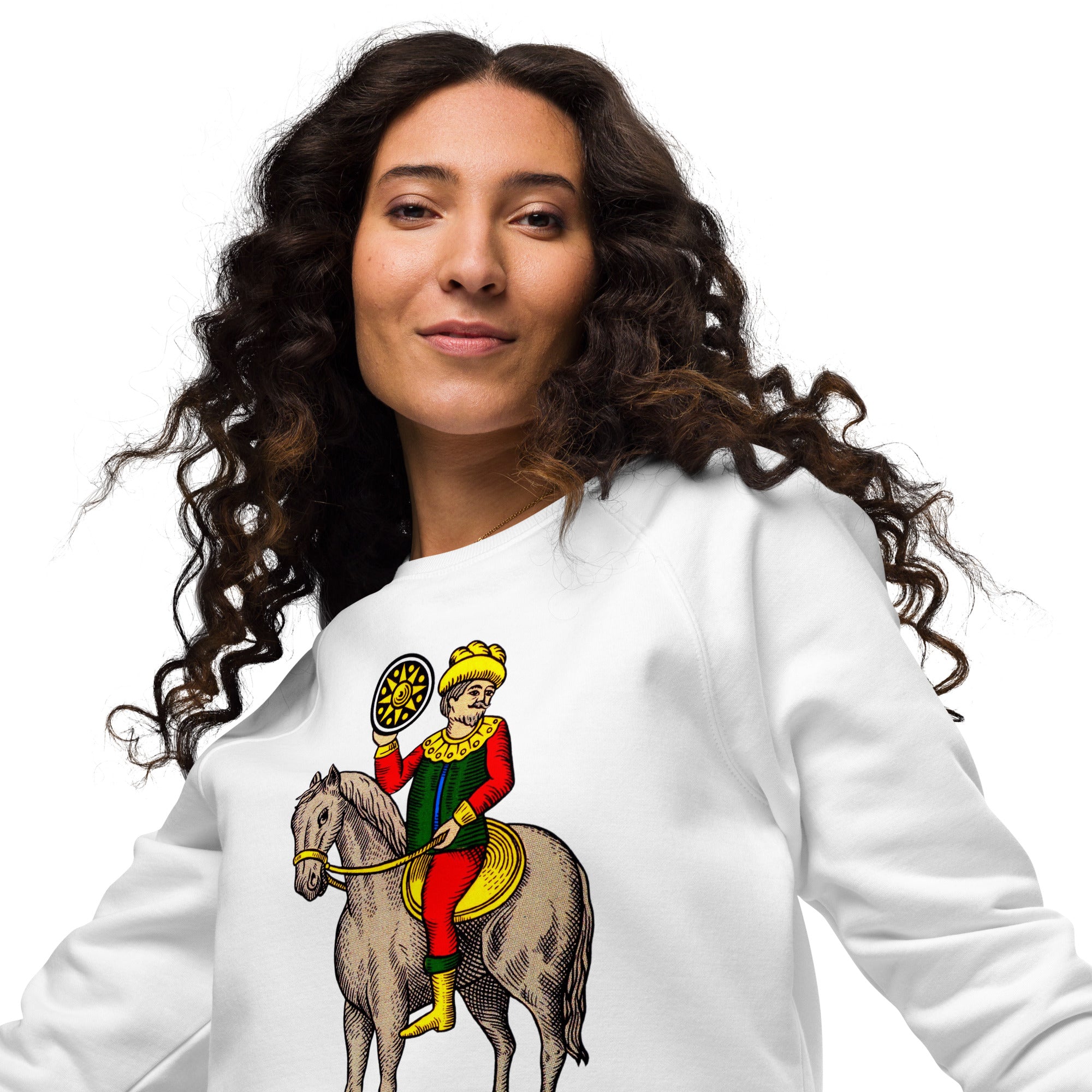 Scopa Nove di Denari Unisex Organic Raglan Sweatshirt