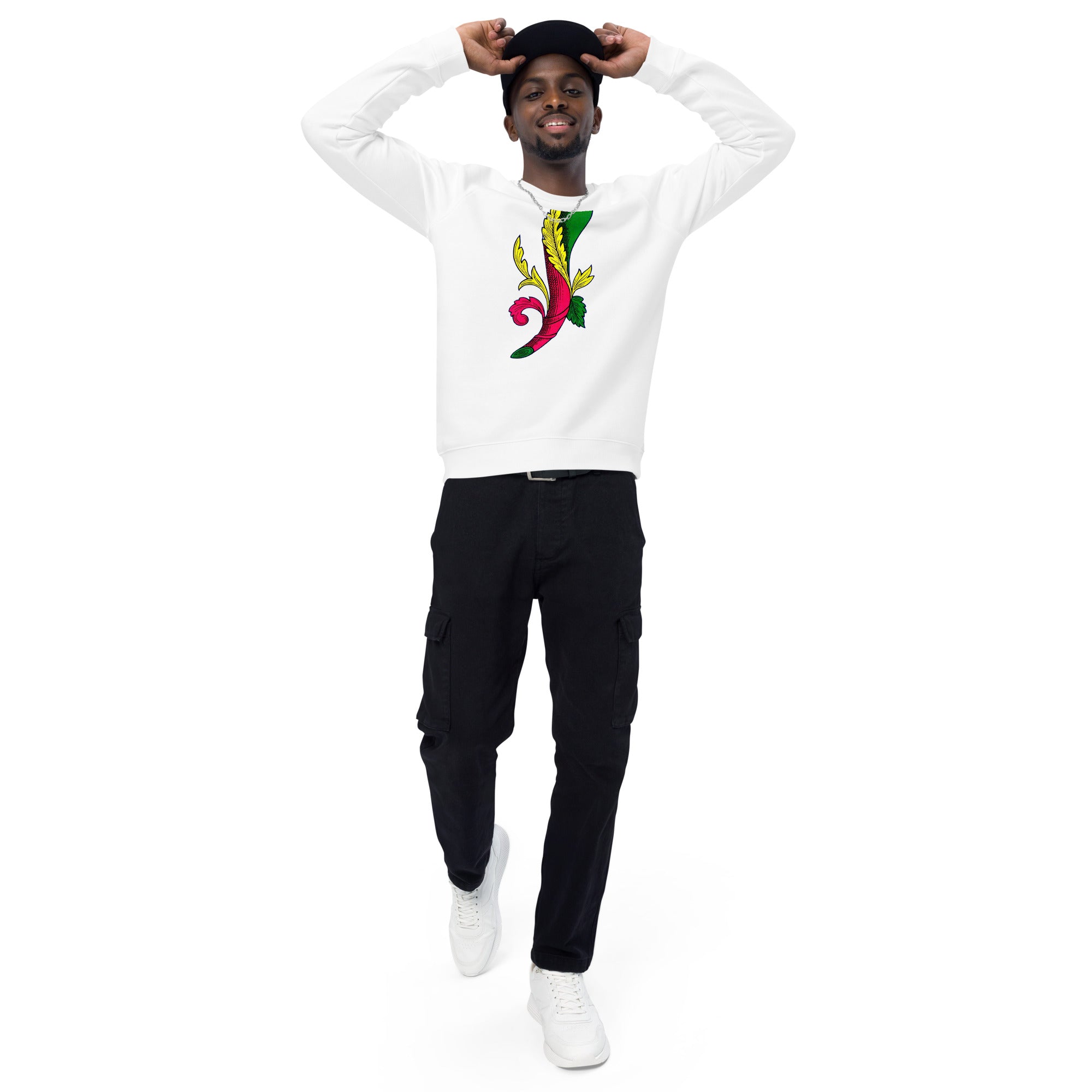 Scopa Asso di Bastoni Unisex Organic Raglan Sweatshirt