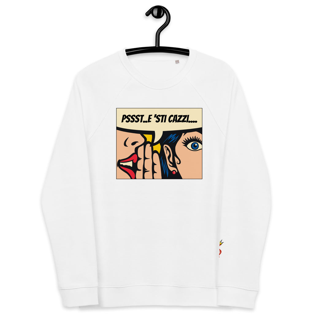 Pssst..These... Unisex Organic Raglan Sweatshirt