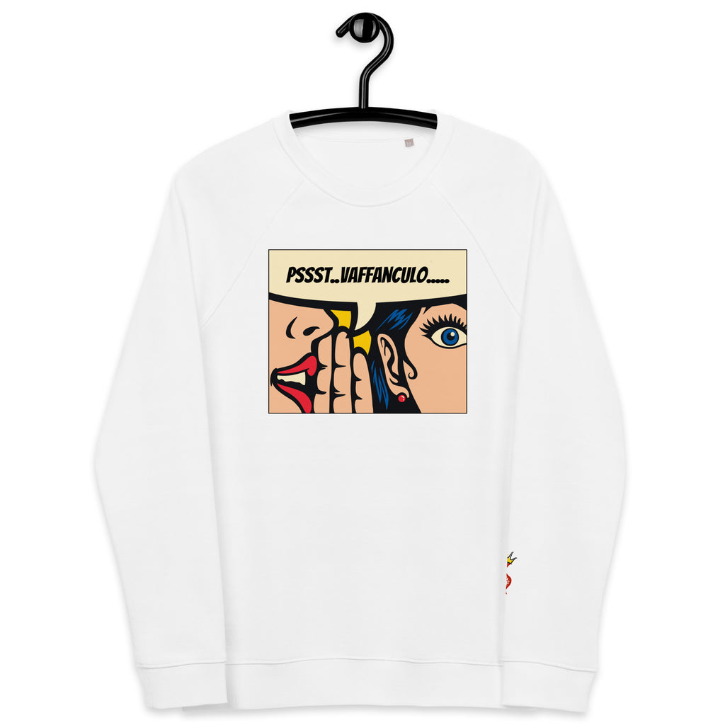 Pssst..Fv#$ You Unisex Organic Raglan Sweatshirt