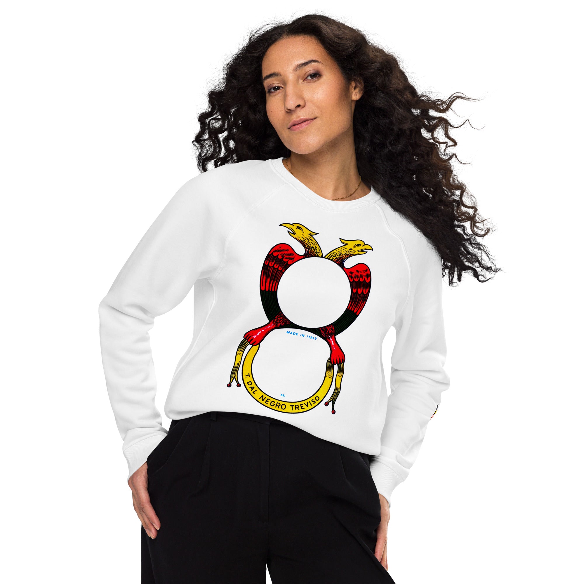 Scopa Asso di Denari Unisex Organic Raglan Sweatshirt