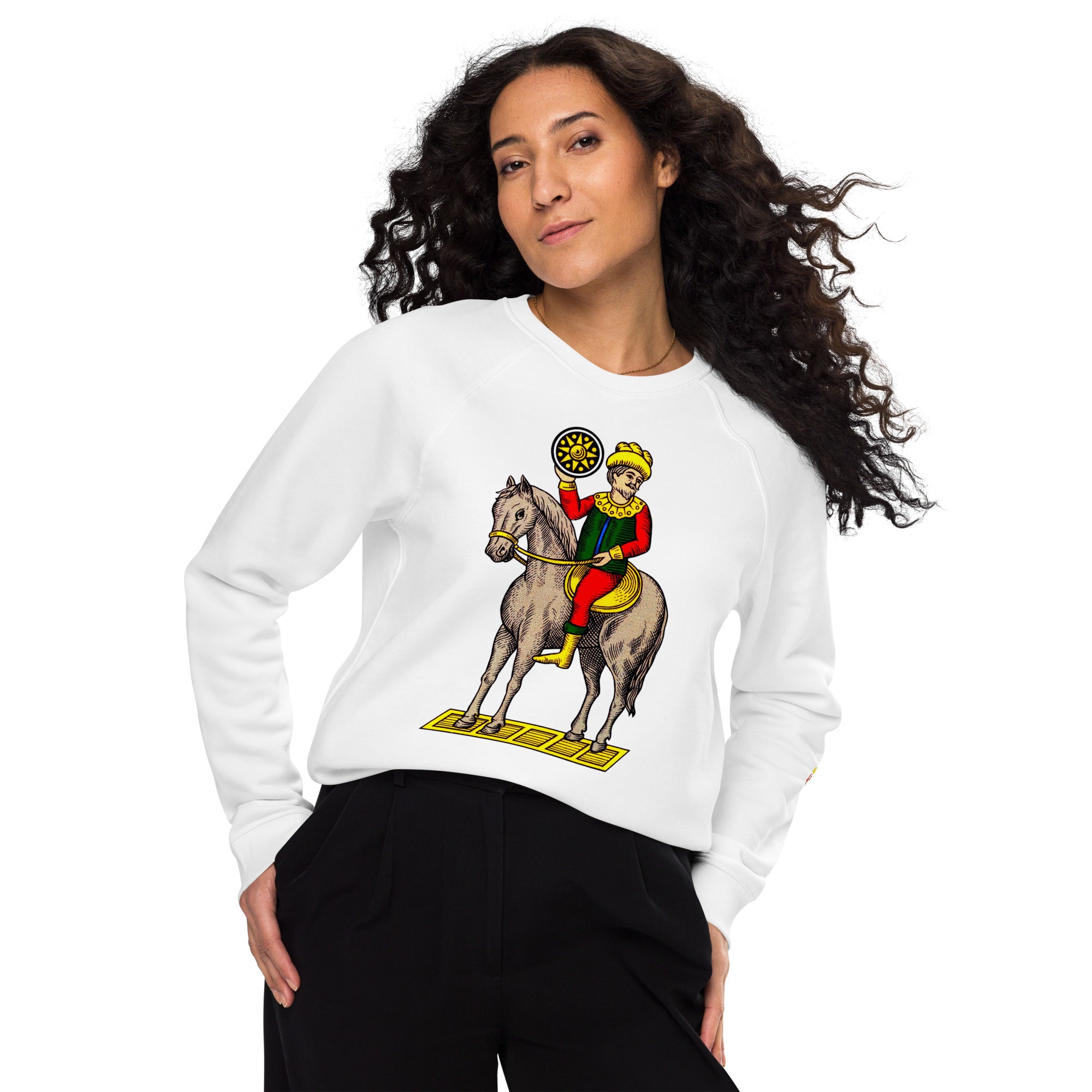 Scopa Nove di Denari Unisex Organic Raglan Sweatshirt