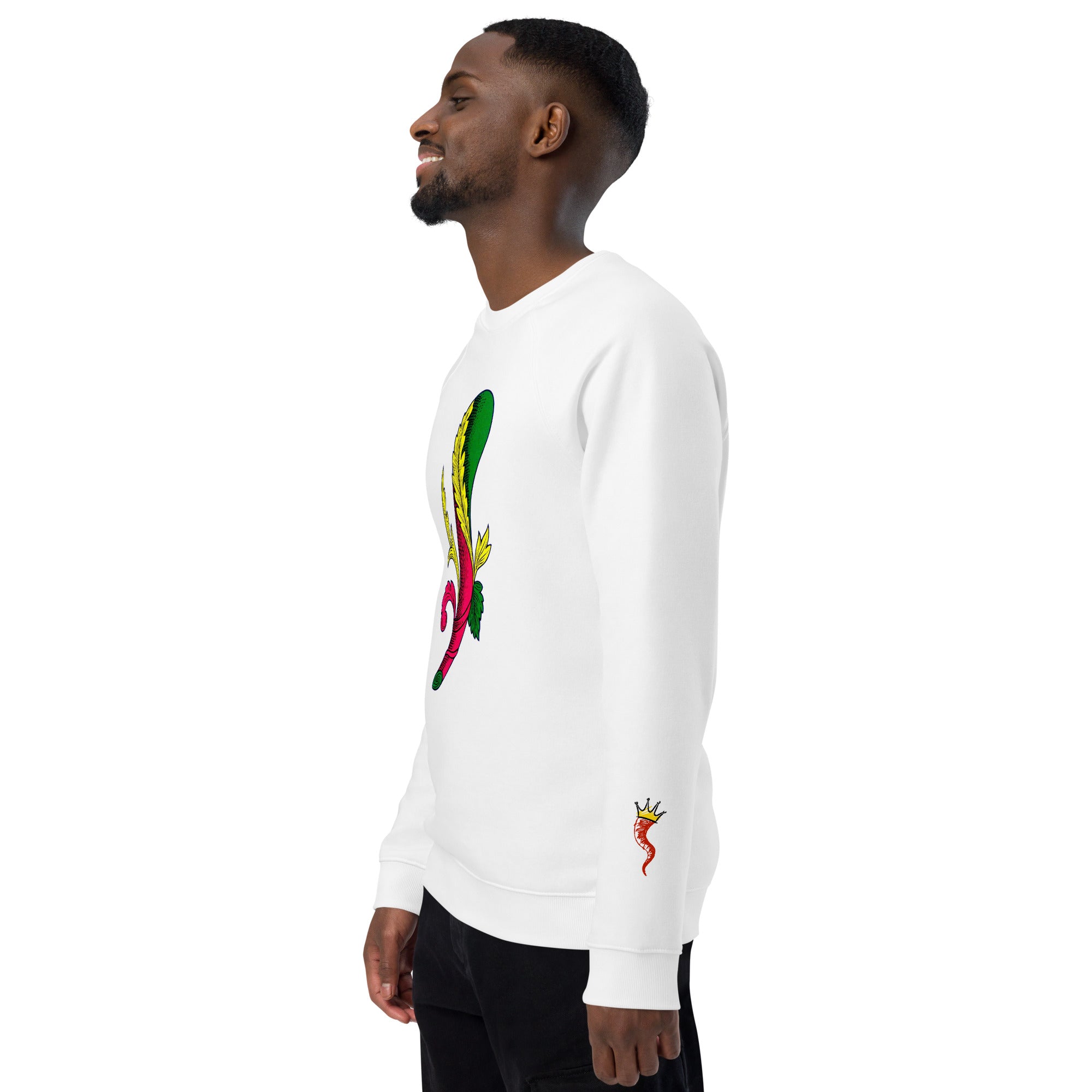 Scopa Asso di Bastoni Unisex Organic Raglan Sweatshirt