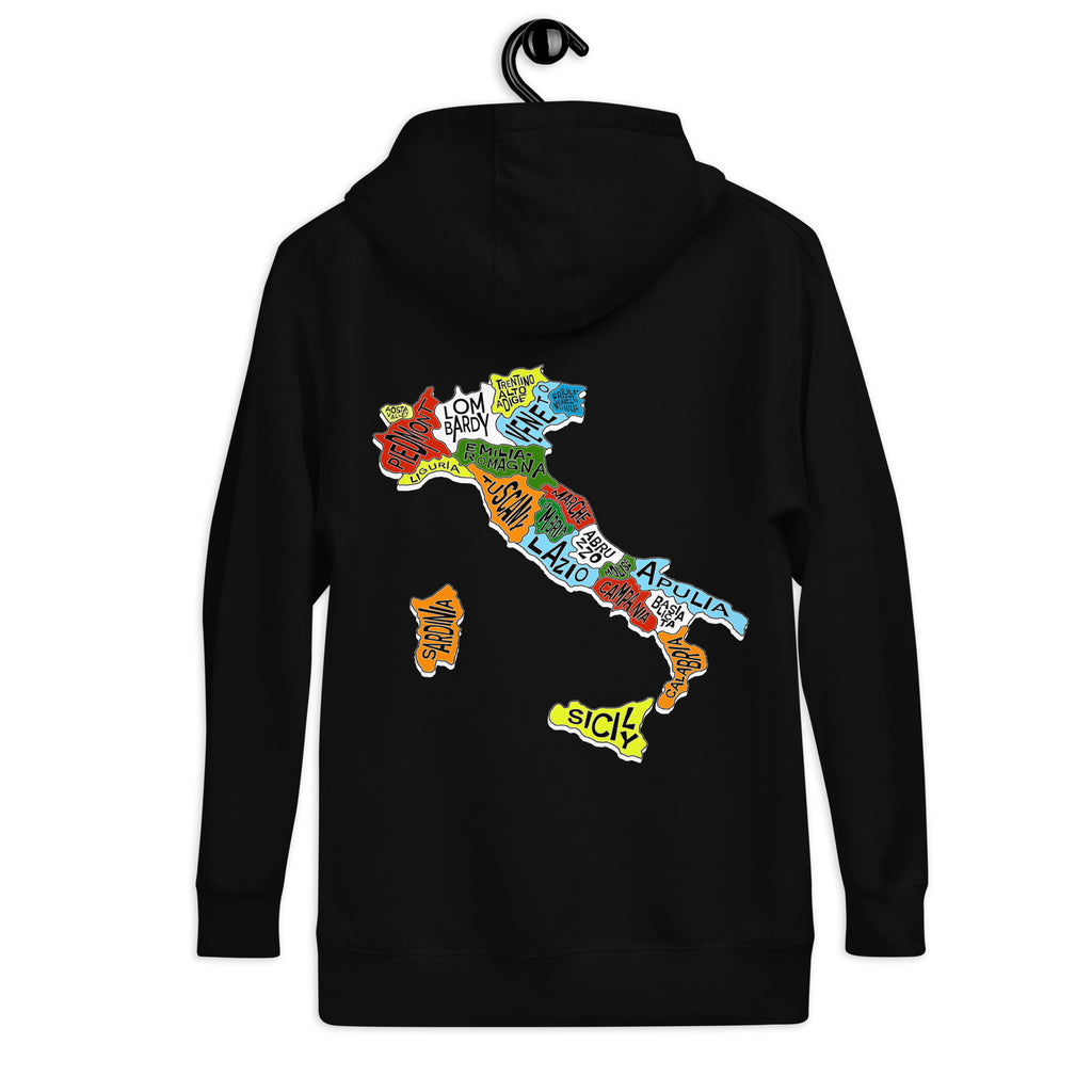 True Italiani Regional Map Unisex Hoodie
