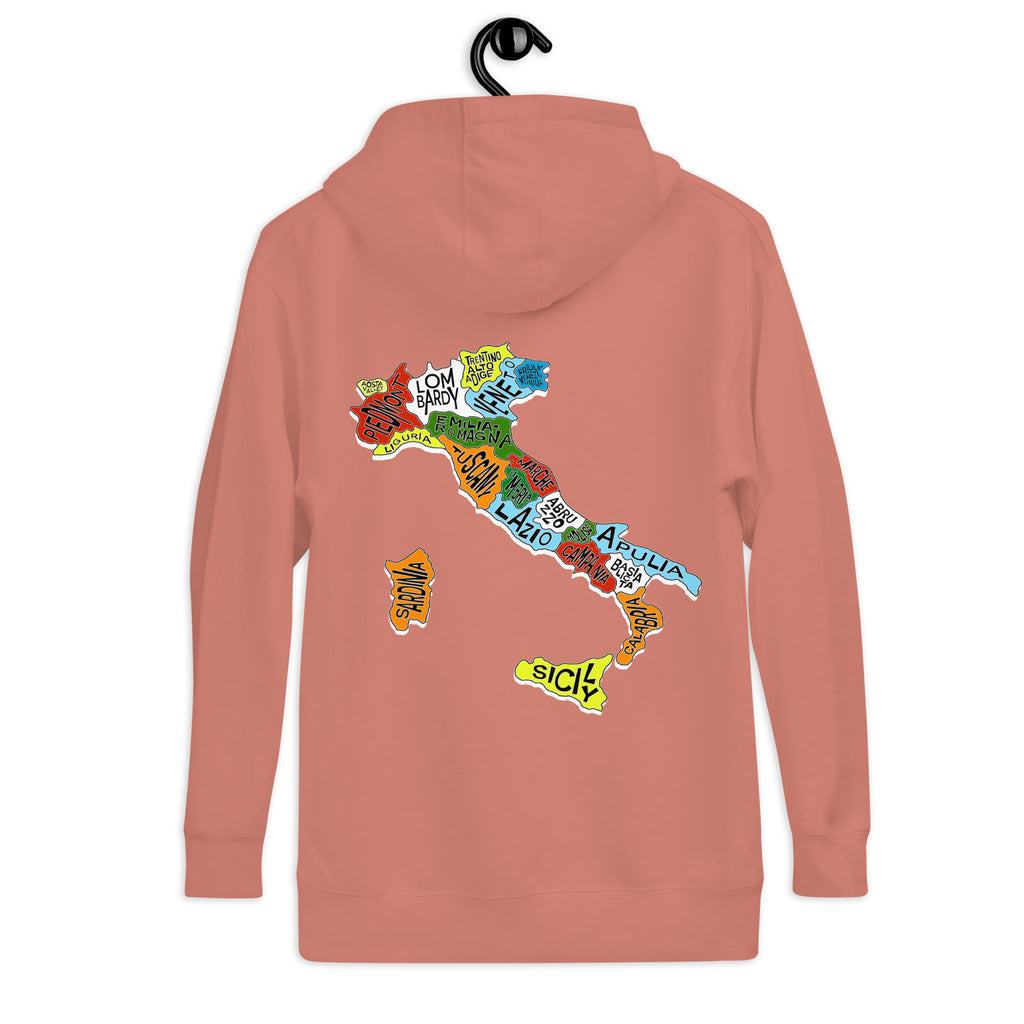True Italiani Regional Map Unisex Hoodie