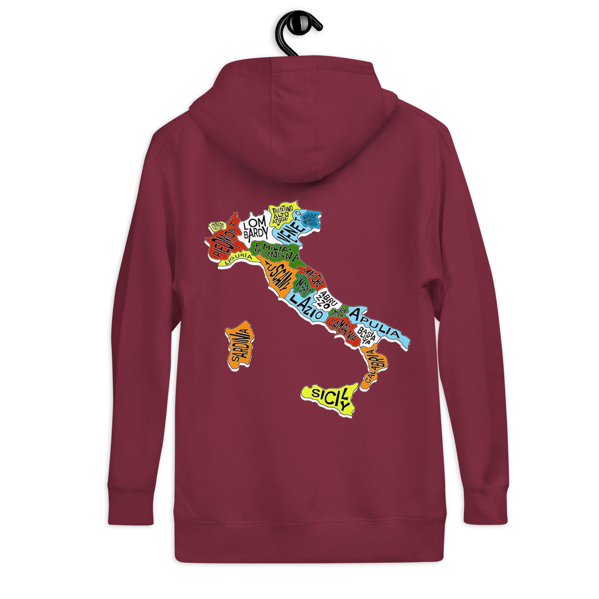 True Italiani Regional Map Unisex Hoodie