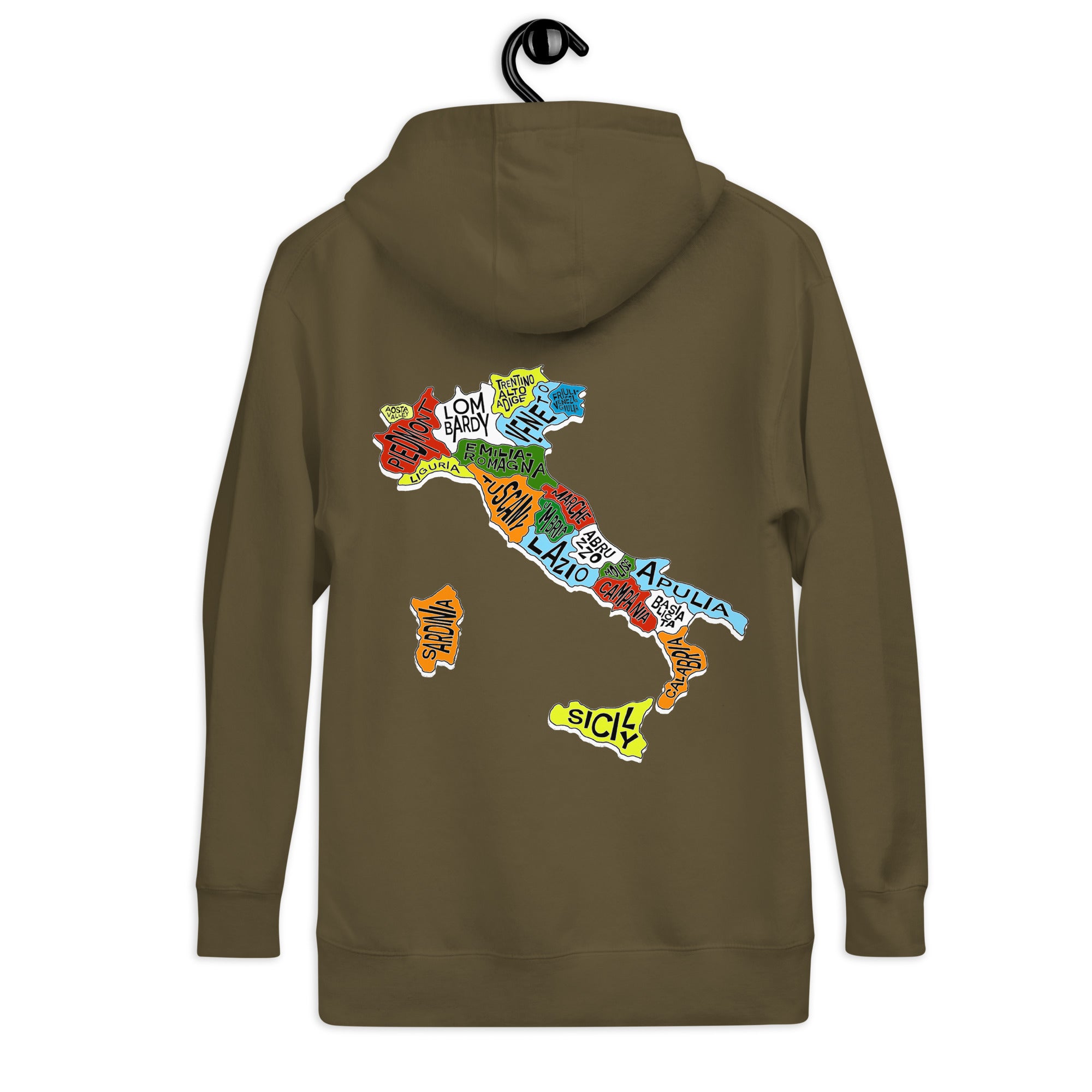 True Italiani Regional Map Unisex Hoodie