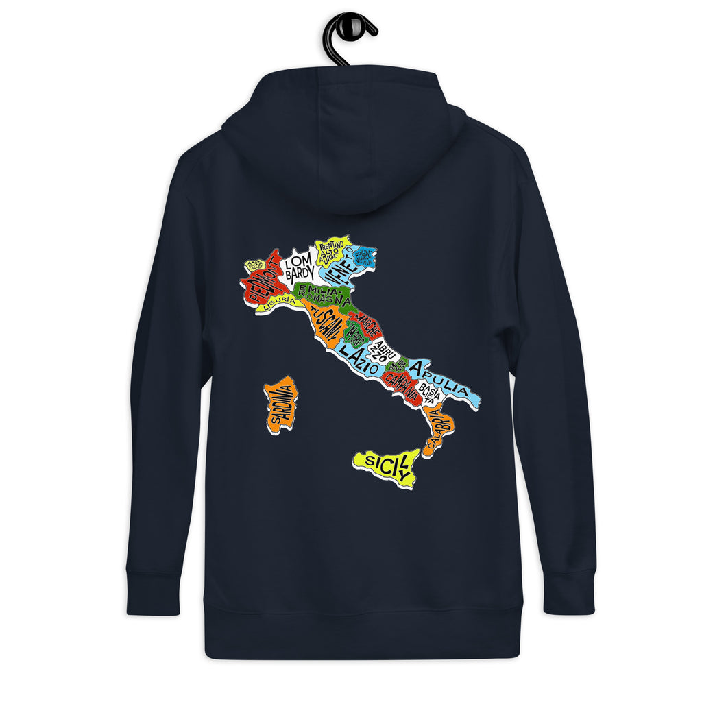 True Italiani Regional Map Unisex Hoodie
