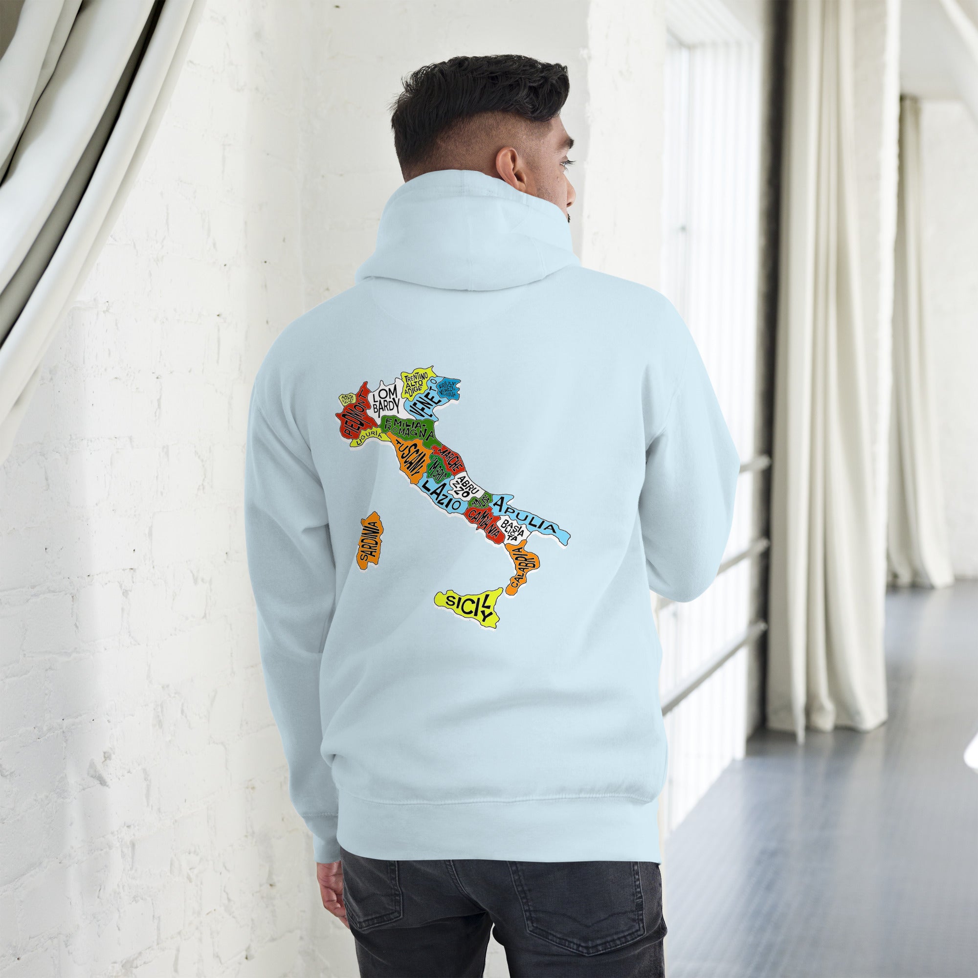 True Italiani Regional Map Unisex Hoodie