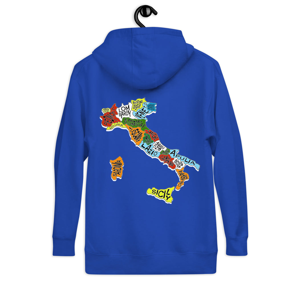 True Italiani Regional Map Unisex Hoodie