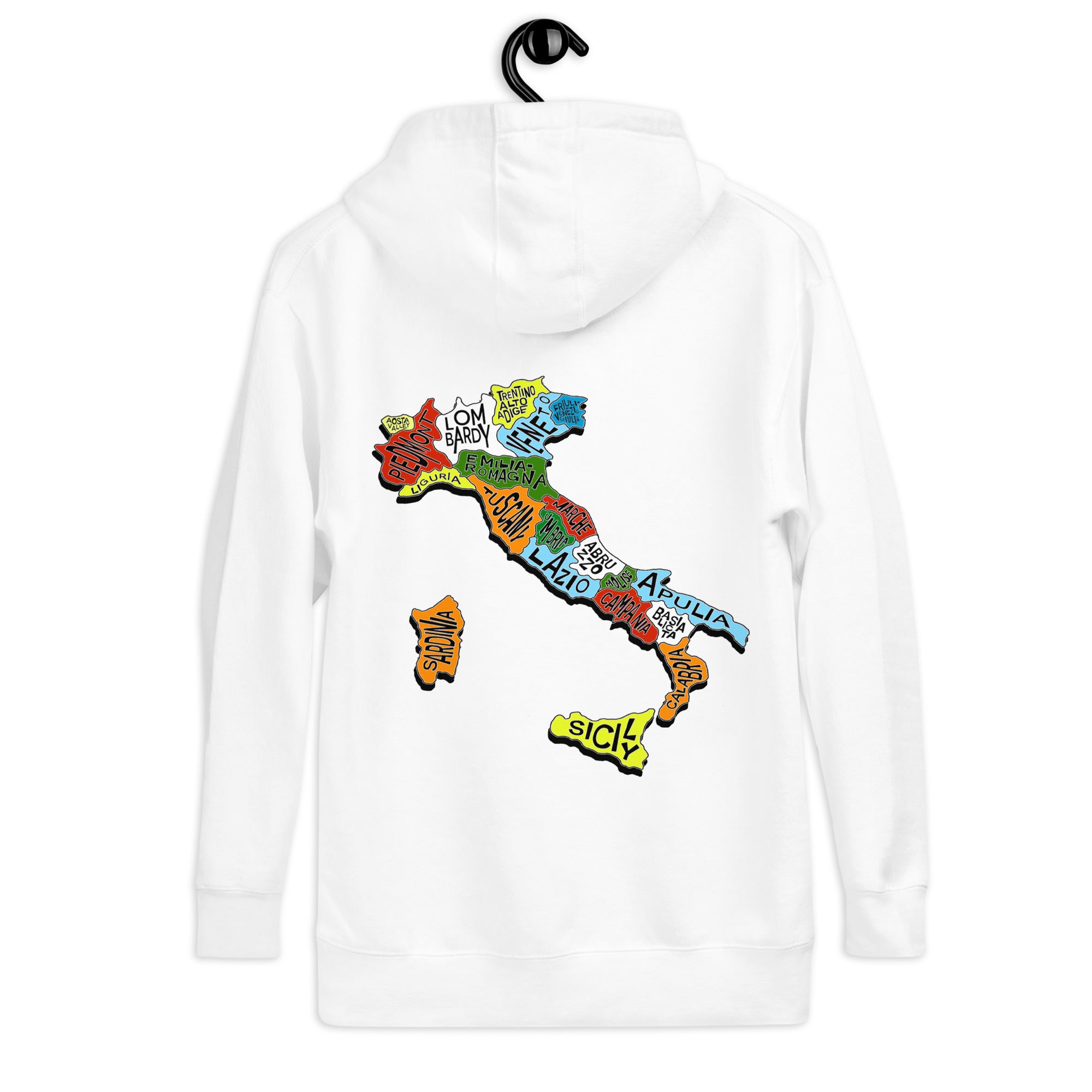 True Italiani Regional Map Unisex Hoodie