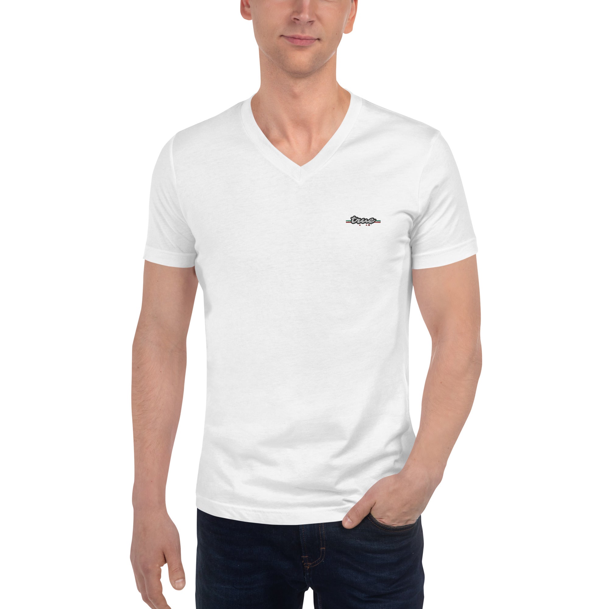True Italiani Embroidered V-Neck Tee
